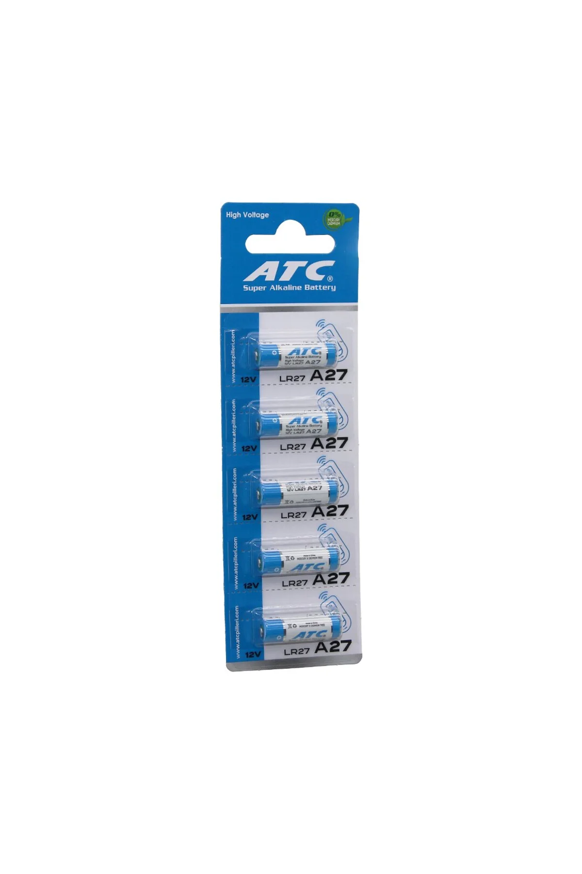 ATC SUPER ALKALİNE BATTERY A27 - 27A LR27 ARAÇ - OTO KUMANDA PİLİ 12V 5Lİ KART (4741)