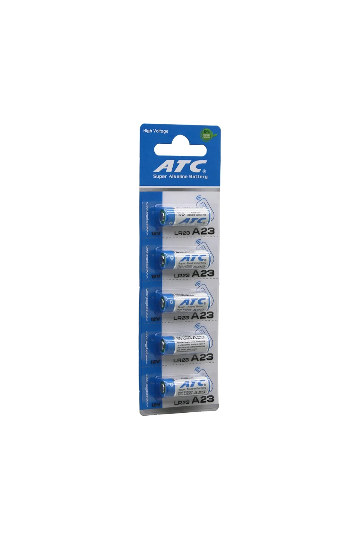 ATC SUPER ALKALİNE BATTERY A23 - 23A LR23 ARAÇ - OTO KUMANDA PİLİ 12V 5Lİ KART (4741)