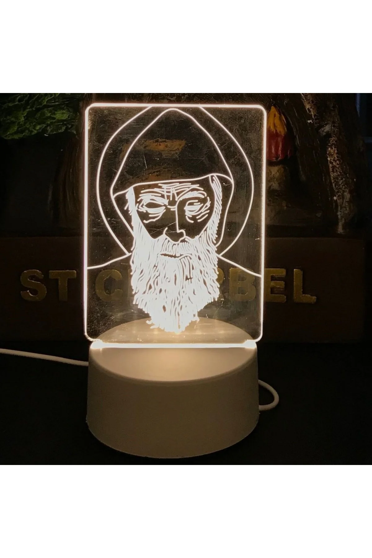 USB Kablolu Işıklı Kendiliğinden Beyaz Kalemli-Silgili Kreatif 3D Görselleştirme LED Lambası (4741) - Just Cheap Store Görsel 5