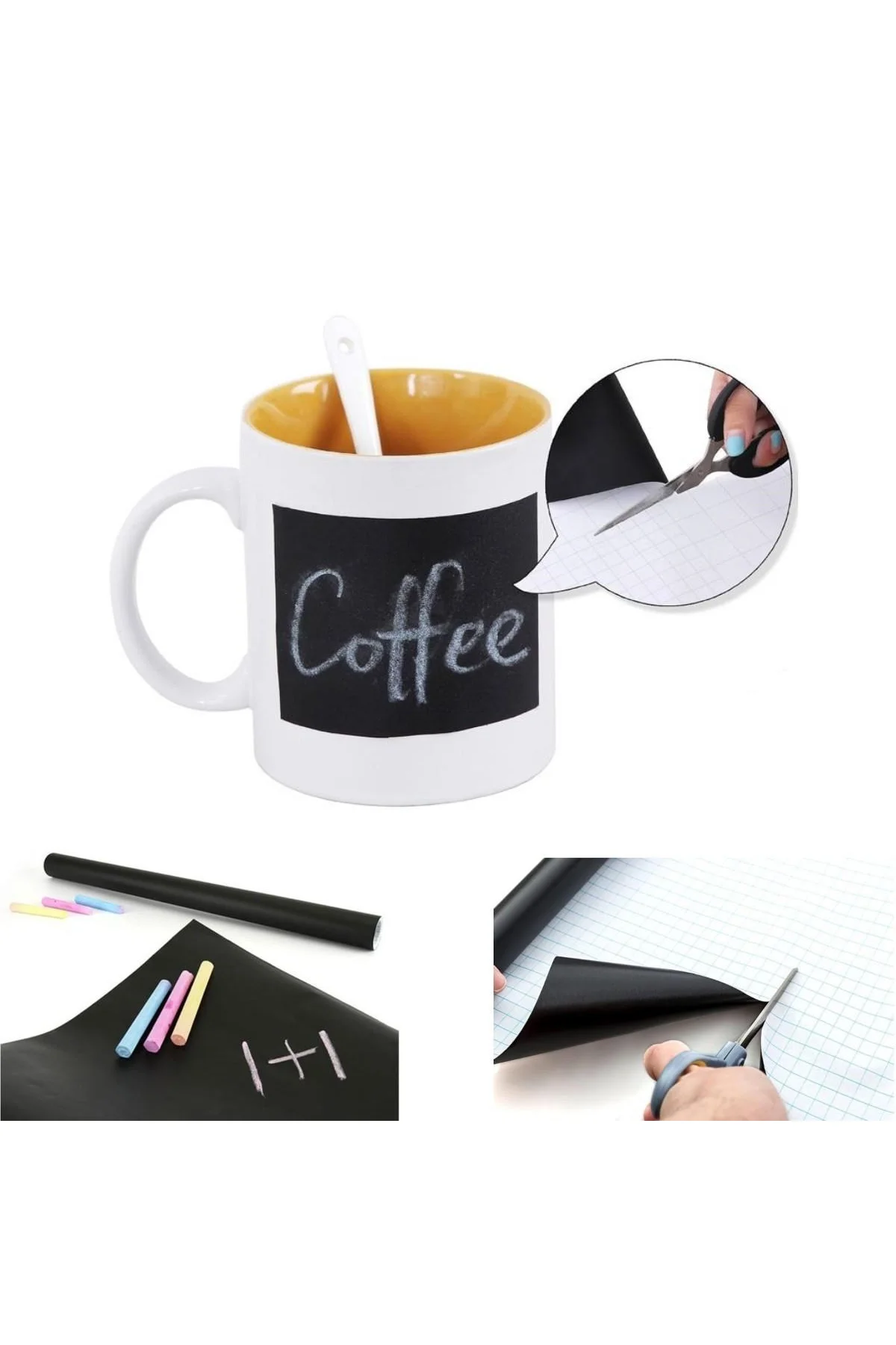 Sticker Rulo Yapışkanlı Çocuk Yazı Yazma Tahtası Yazı Yazma Sticker (4741) - Just Cheap Store Görsel 2