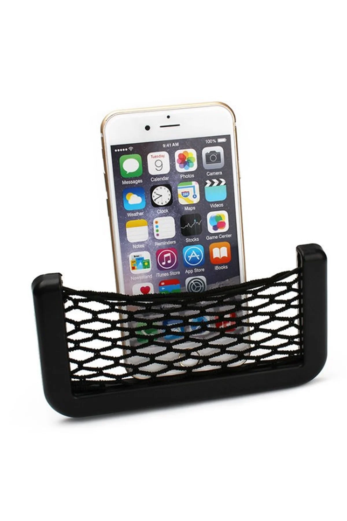 Araç İçi Fileli Pratik Göz Telefon İçin Yapışkanlı Fileli Ceplik (4741) - Just Cheap Store Görsel 2