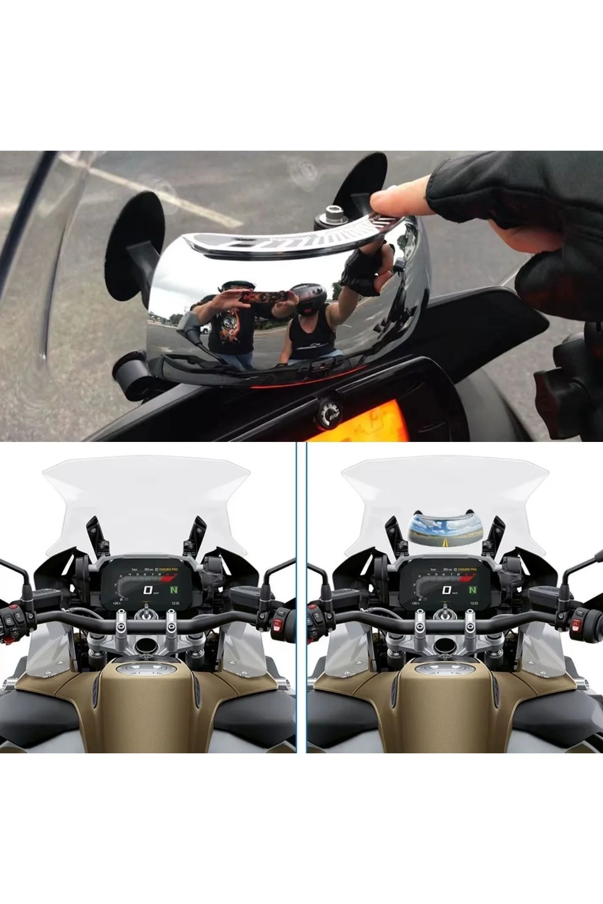 Motosiklet İçin Islanmaya Dayanıklı Geniş Açı Görme ve Kör Nokta Aynası - Just Cheap Store Görsel 3