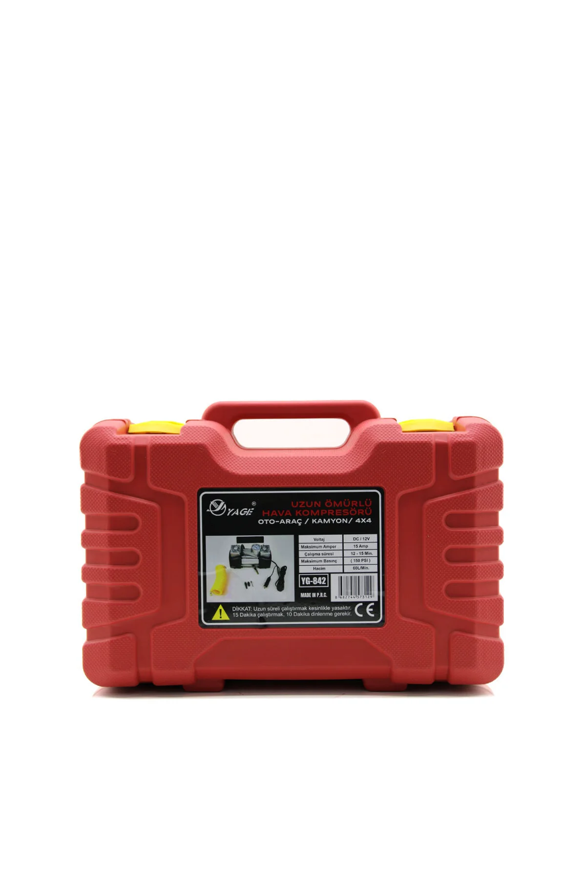 ÇİFT SİLİNDİR OTO - ARAÇ HAVA KOMPRESÖRÜ DC/12V - 23Amp - 150PSI FENERLİ BAR GÖSTERGELİ (4741) - Just Cheap Store Görsel 3