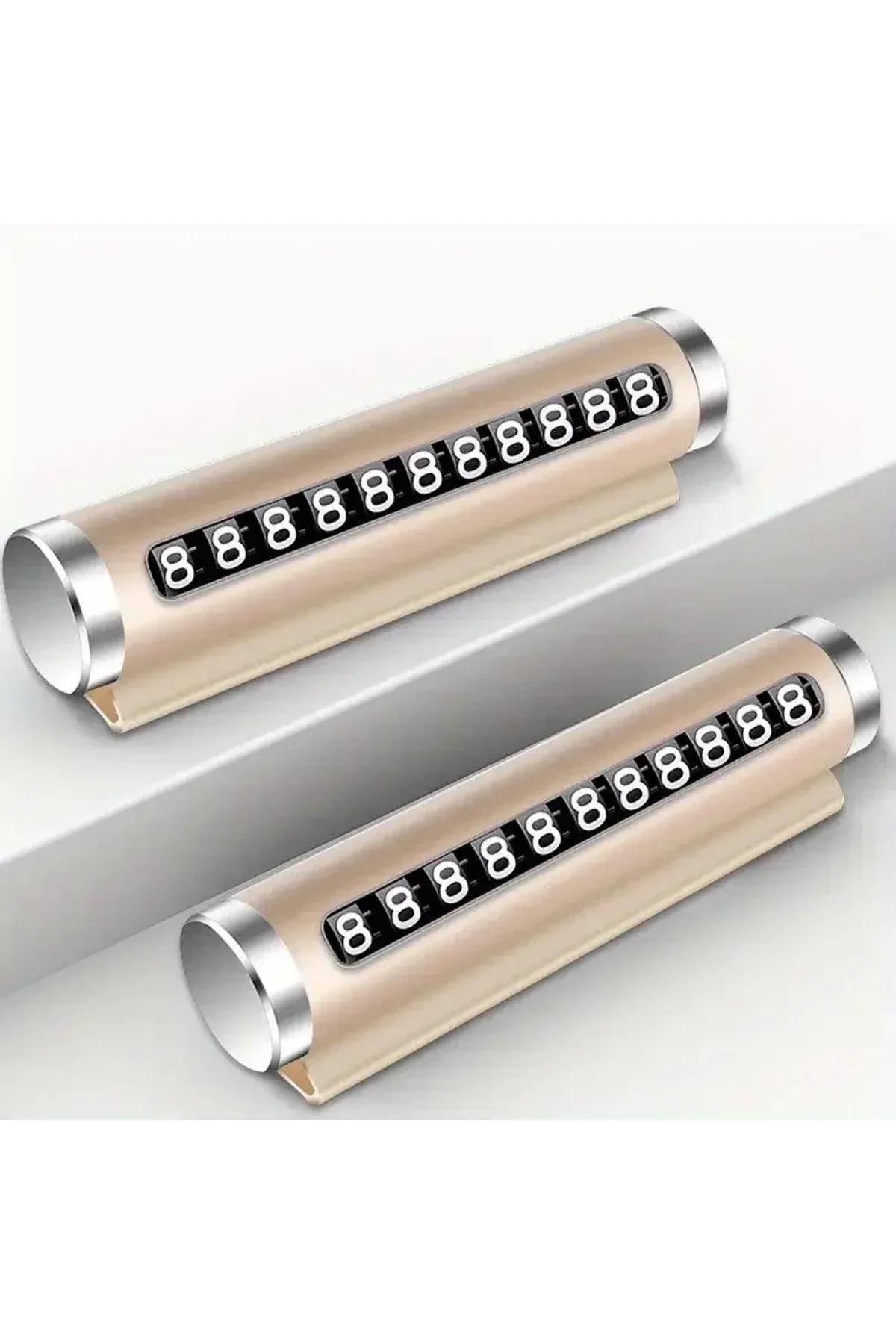 Telefon Numarası Plaka Silindiri Ayarı Renkli Metal Alüminyum Araba Geçici Park Kartı Evrensel Moda - Just Cheap Store Görsel 3