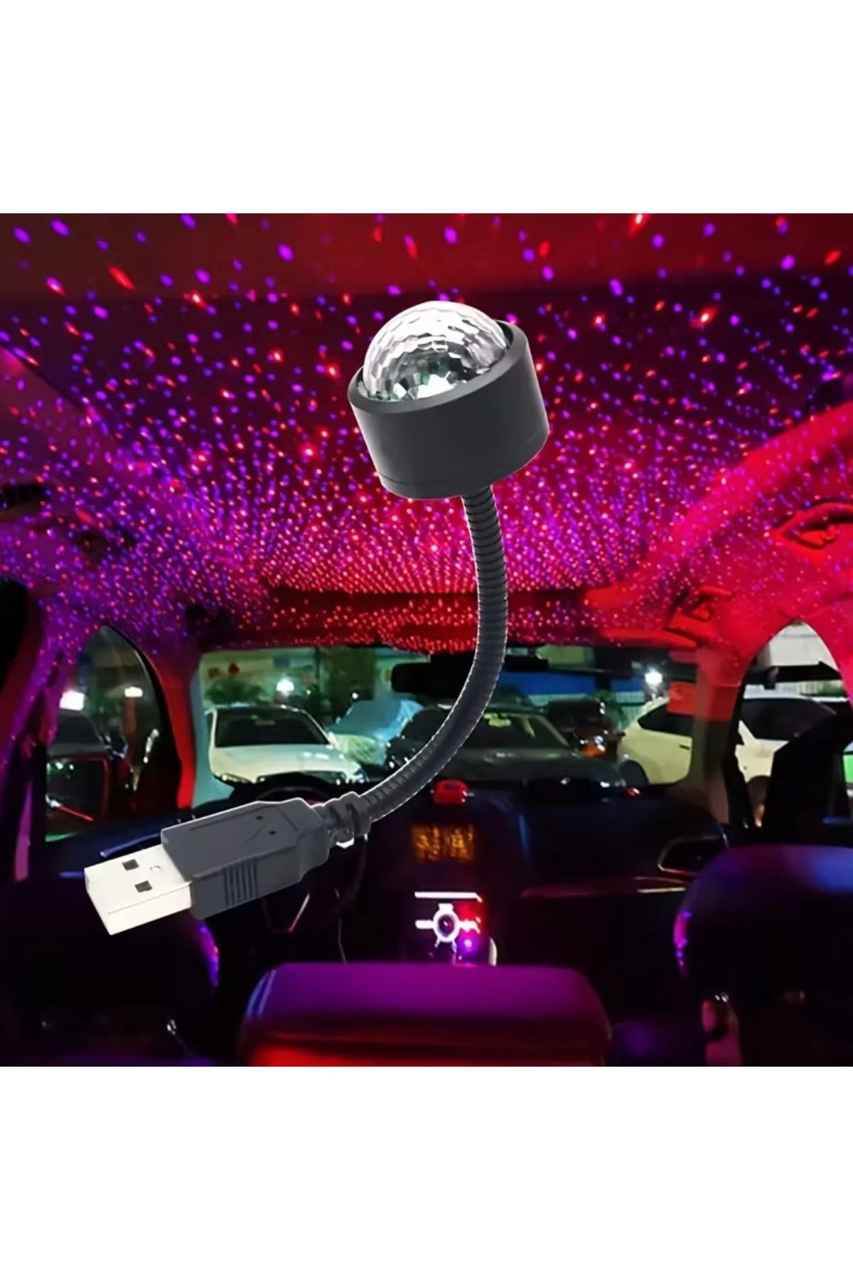 USB Sese Duyarlı 8 Farklı Mod Işıklı LED Atmosfer Işığı – Ambiyans Aydınlatması (4741) - Just Cheap Store Görsel 2