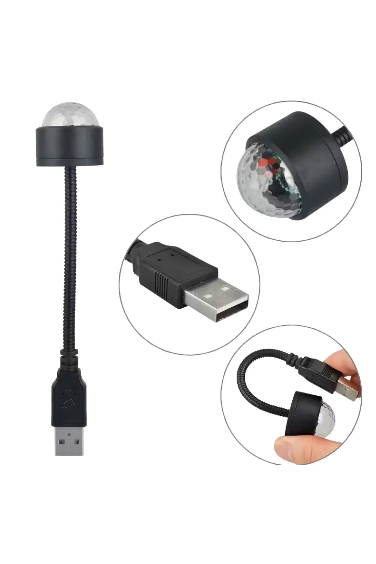 USB Sese Duyarlı 8 Farklı Mod Işıklı LED Atmosfer Işığı – Ambiyans Aydınlatması (4741) - Just Cheap Store Görsel 3