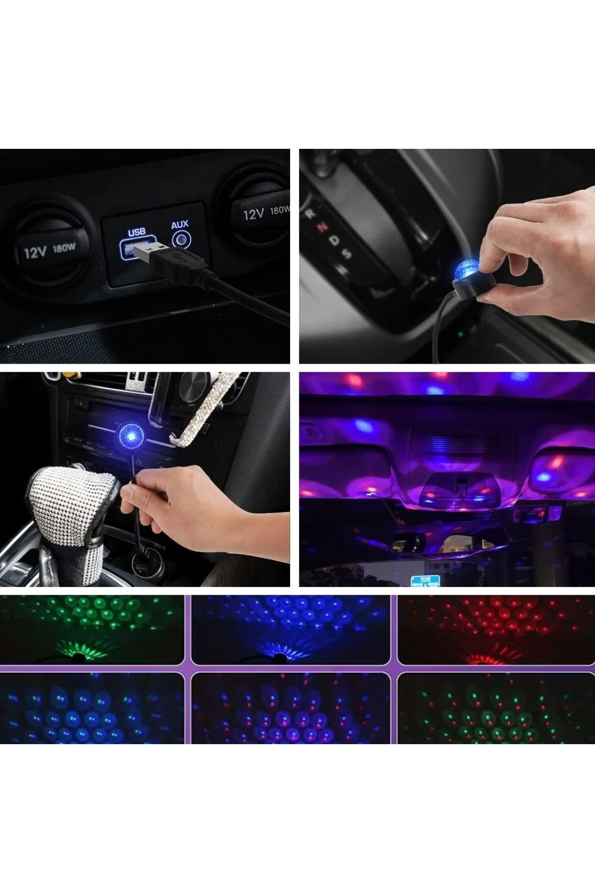 USB Sese Duyarlı 8 Farklı Mod Işıklı LED Atmosfer Işığı – Ambiyans Aydınlatması (4741) - Just Cheap Store Görsel 5