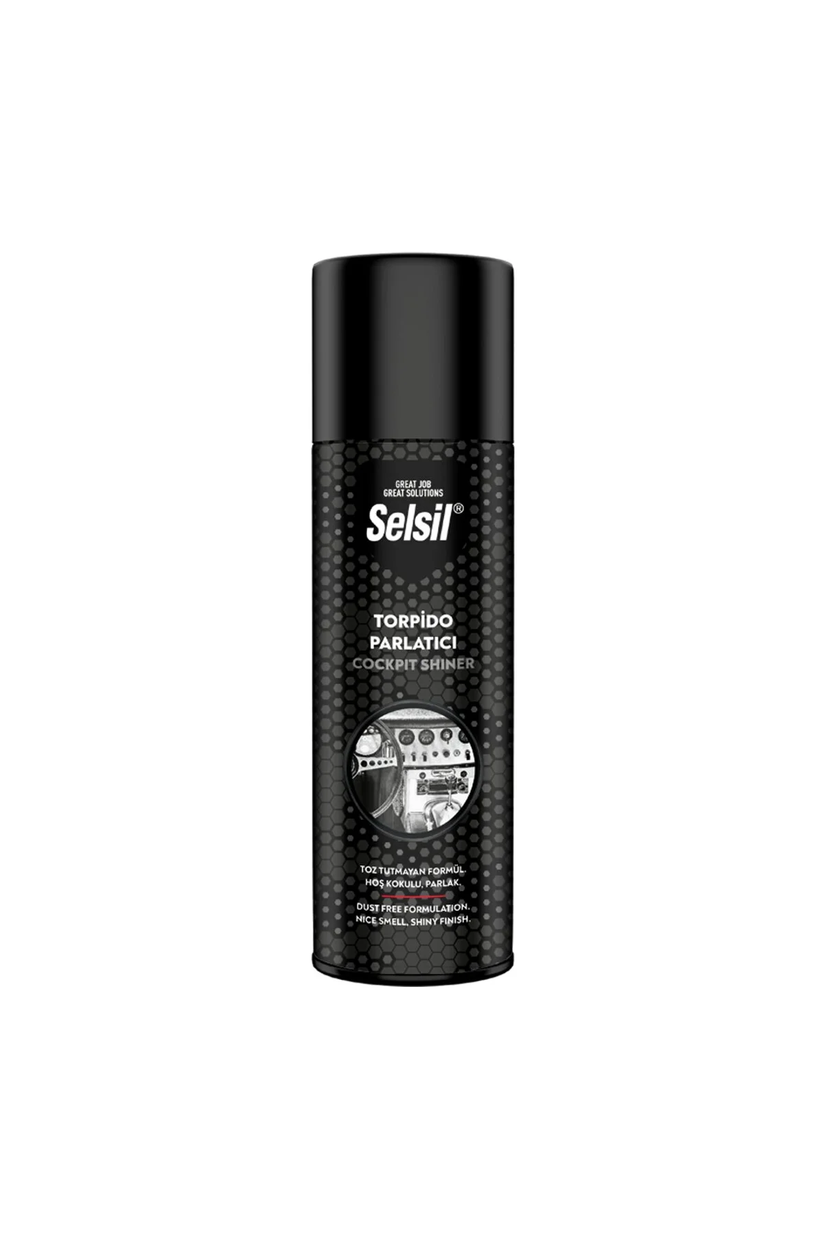 SELSİL OTO - ARAÇ TORPİDO PARLATICI SPREY 200ML HOŞ KOKULU - PARLAK - TOZ TUTMAYAN FORMÜL