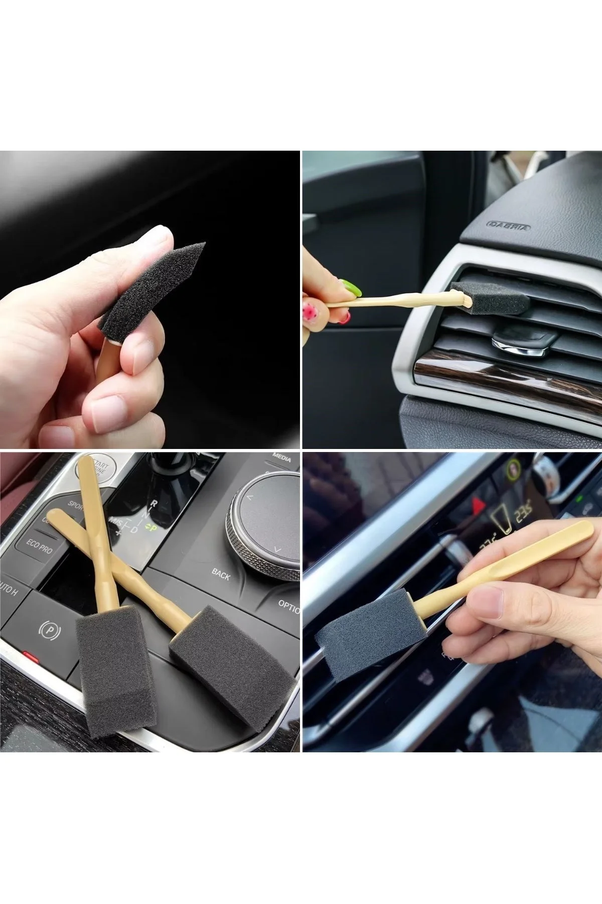 5&amp;apos;li Araba Havalandırma Temizleme Fırçaları Klima Çıkışları,Toz Alma&amp;amp;Otomobil İçi D - Just Cheap Store Görsel 4