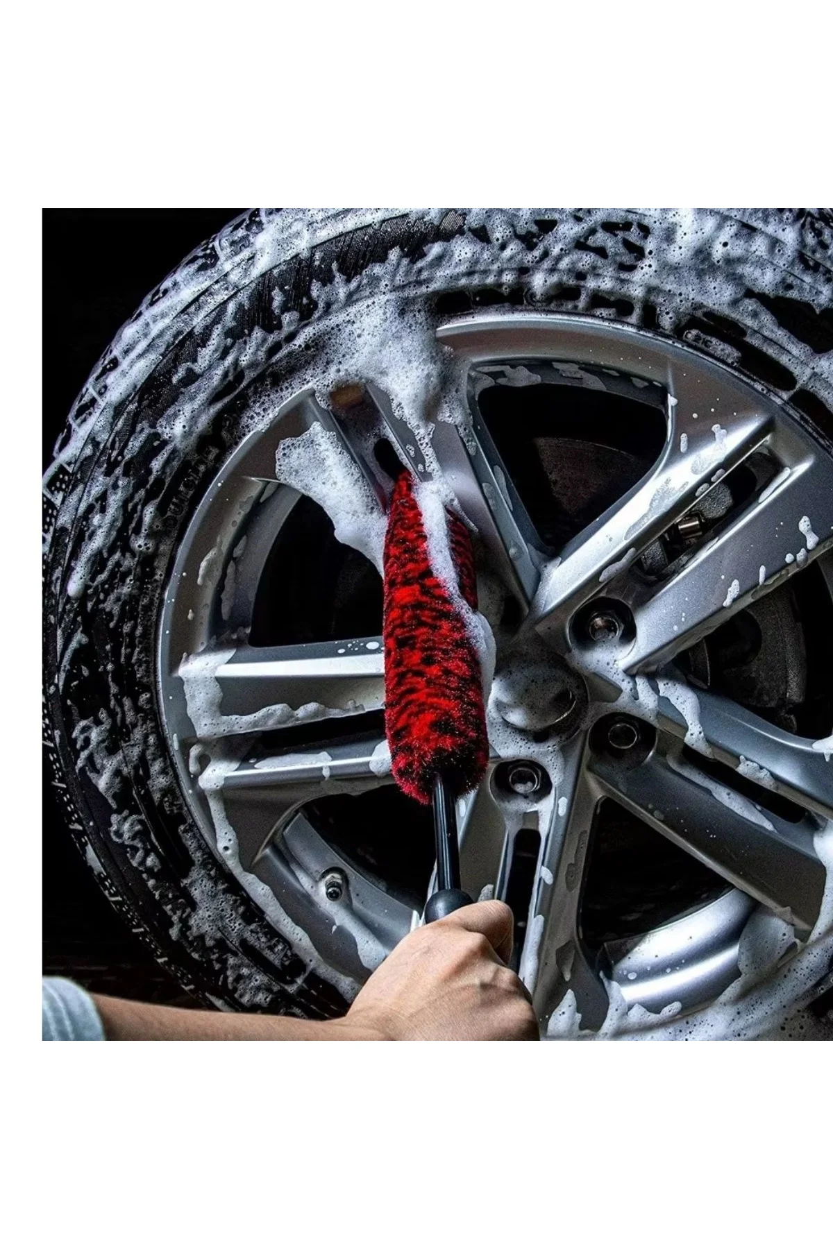 3lü Bükülebilen Peluş Detaylı Temizlik İçin Oto Jant, Egzos Temizleme Fırçası - Just Cheap Store Görsel 3