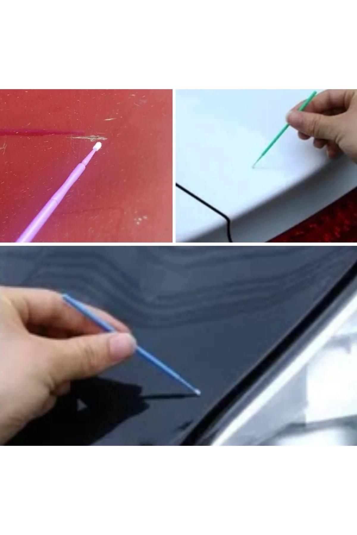 100’lü Mini Tek Kullanımlık Araba Rötüş Fırçası –İnce Uçlu Yumuşak Kıllı Boya Uygulayıcı, Otomotiv D - Just Cheap Store Görsel 3