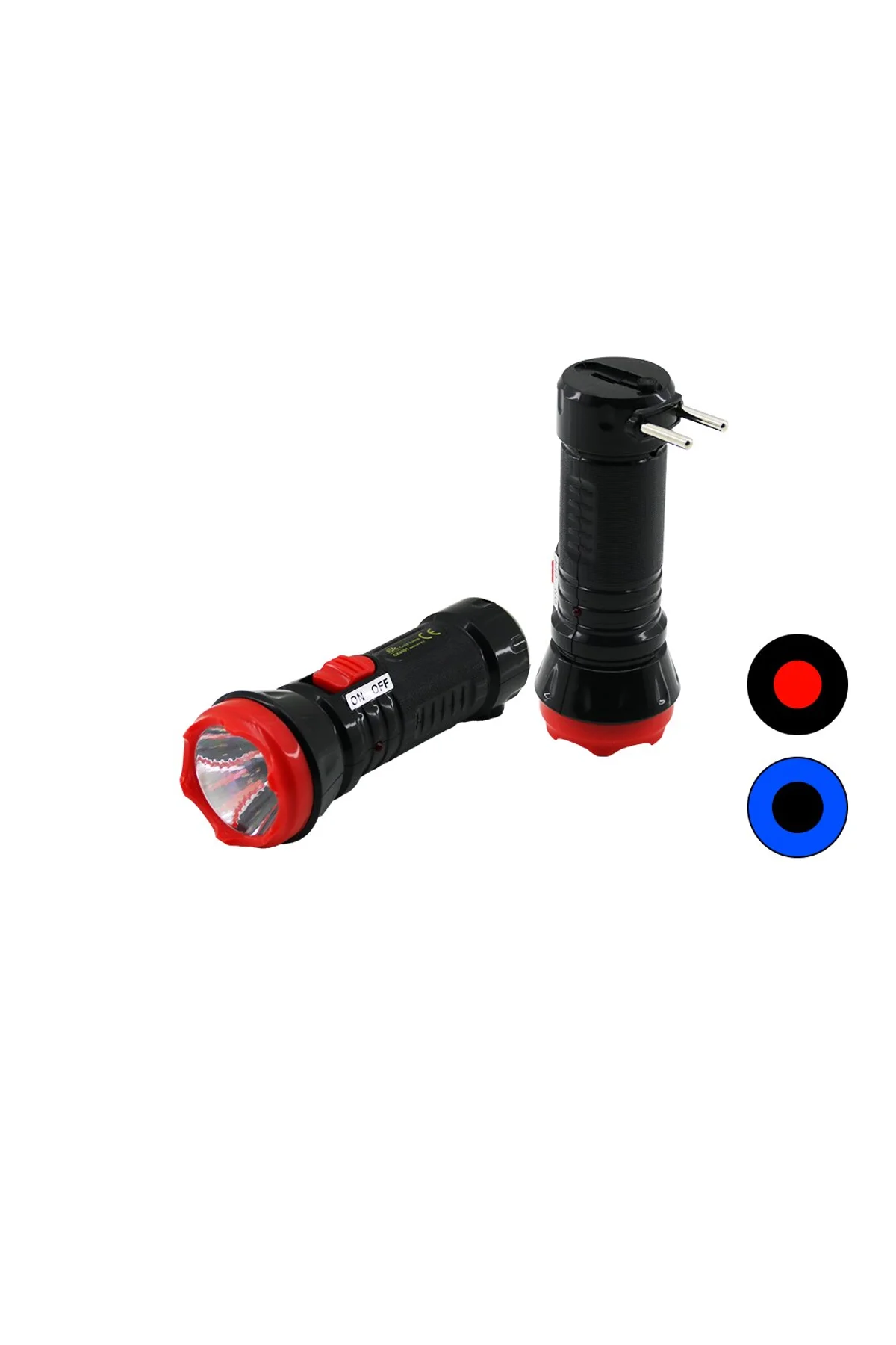 1W TEK LED FİŞ ŞARJLI EL FENERİ UZUN MESAFELİ