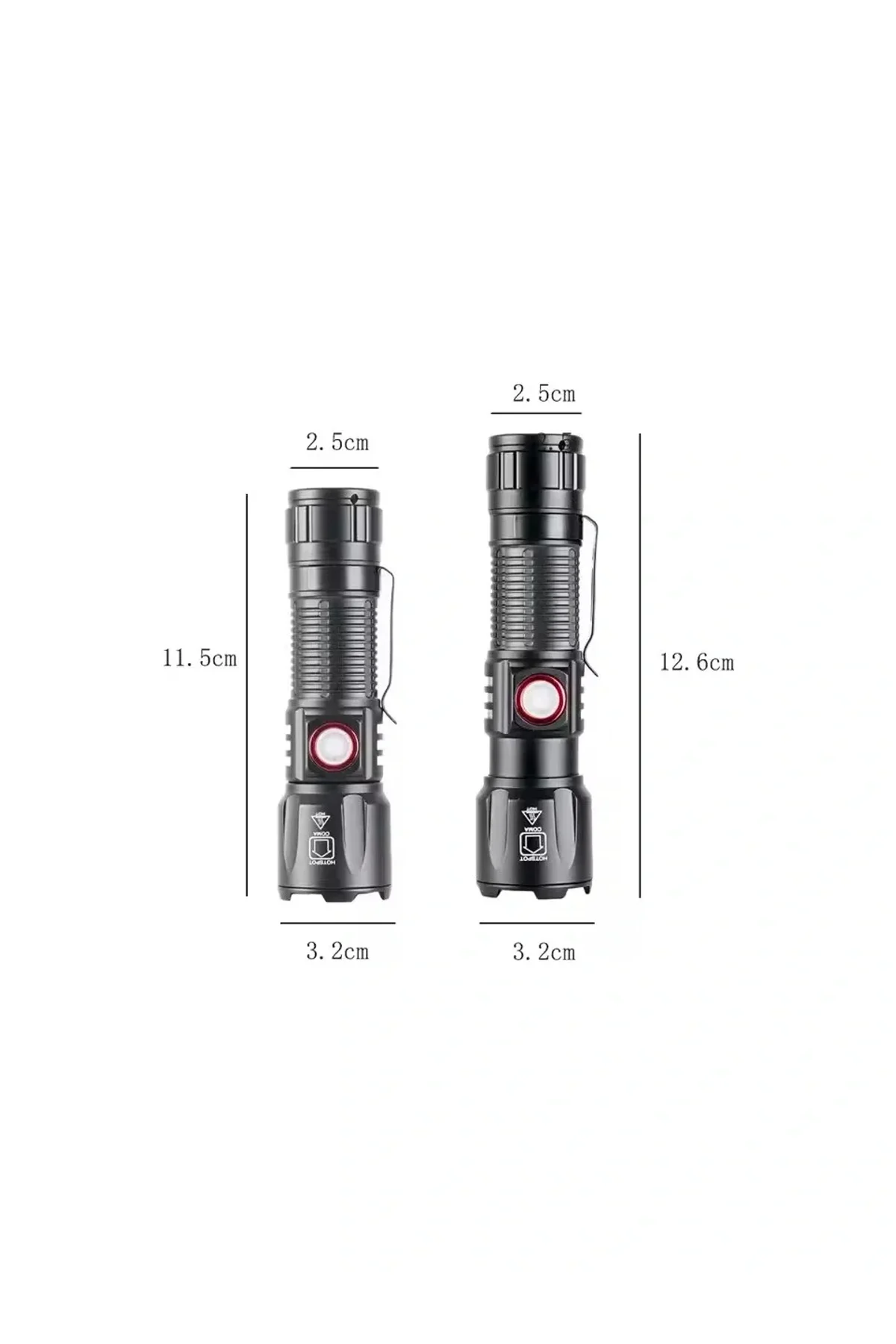 WS-2828 Ultra USB Şarjlı Polis El Feneri, Bekçi, Asker El Feneri Kırmızı Mavi Çakarlı 1000 Lümen (47 - Just Cheap Store Görsel 2