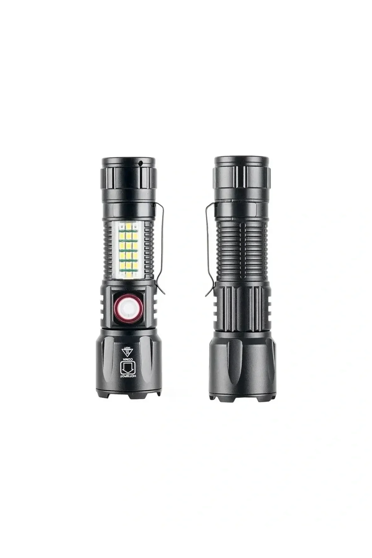 WS-2828 Ultra USB Şarjlı Polis El Feneri, Bekçi, Asker El Feneri Kırmızı Mavi Çakarlı 1000 Lümen (47 - Just Cheap Store Görsel 3