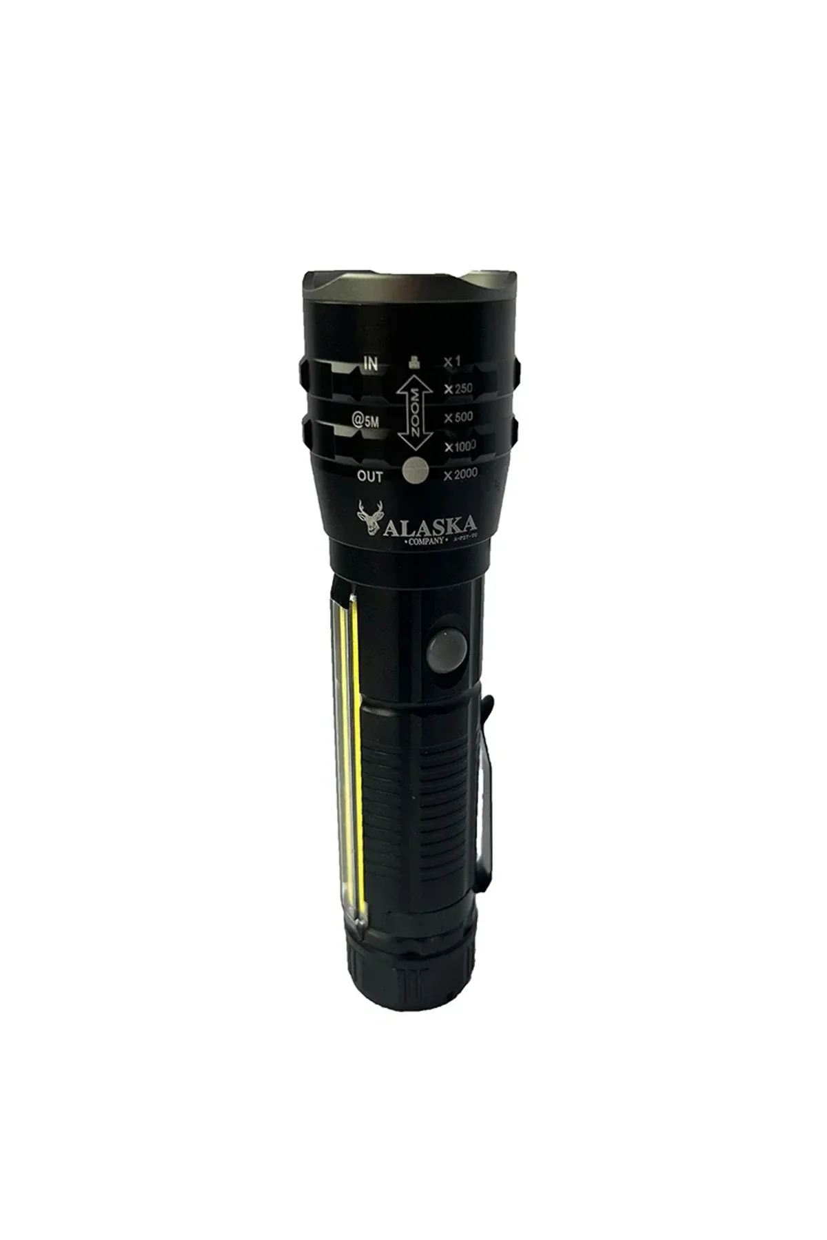 P27 Şarjlı LED Metal El Feneri 1000 Lümen Çakarlı (4741) - Just Cheap Store Görsel 3