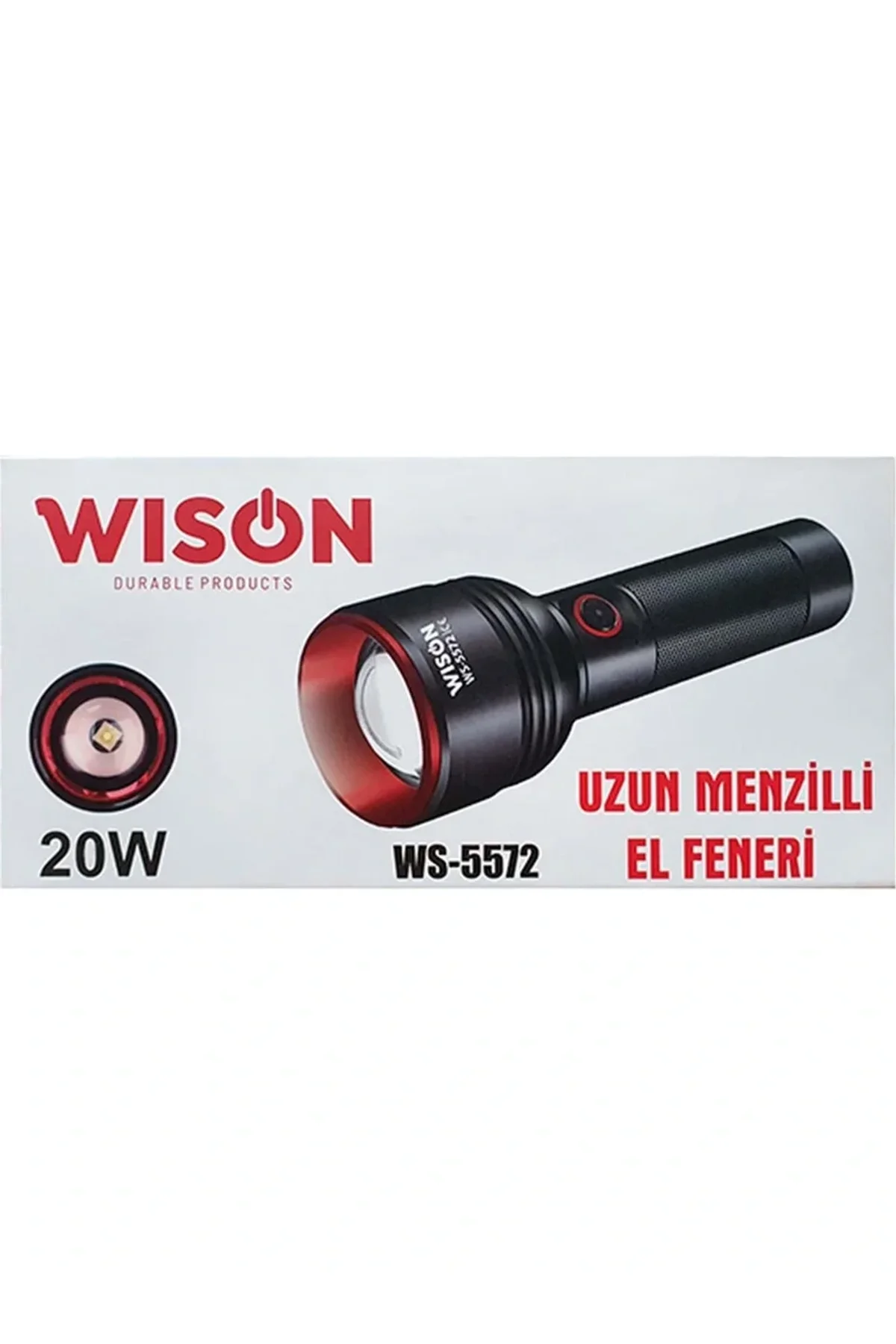 WISON WS-5572 20W Uzun Menzilli Şarjlı Metal El Feneri (4741) - Just Cheap Store Görsel 5