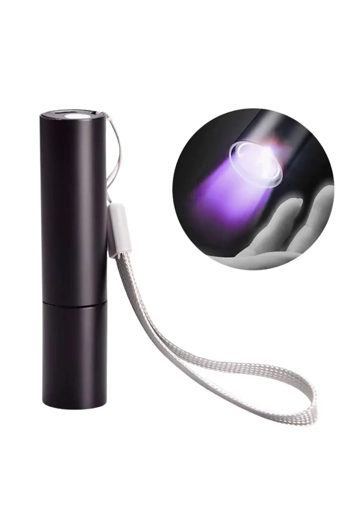 Mini Cep Boy USB İle Şarj Olan Oje Kurutucu Sahte Para Kontol LED UV Mor Işık El Feneri (4741) - Just Cheap Store Görsel 2