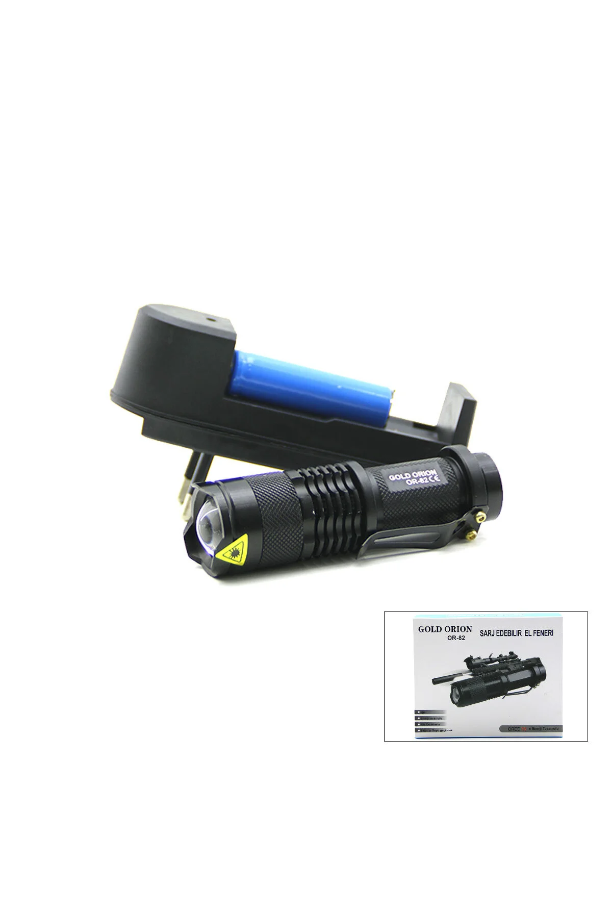2IN1 KÜÇÜK ZOOMLU EL FENERİ COB LED METAL KASA 9CM (4741)