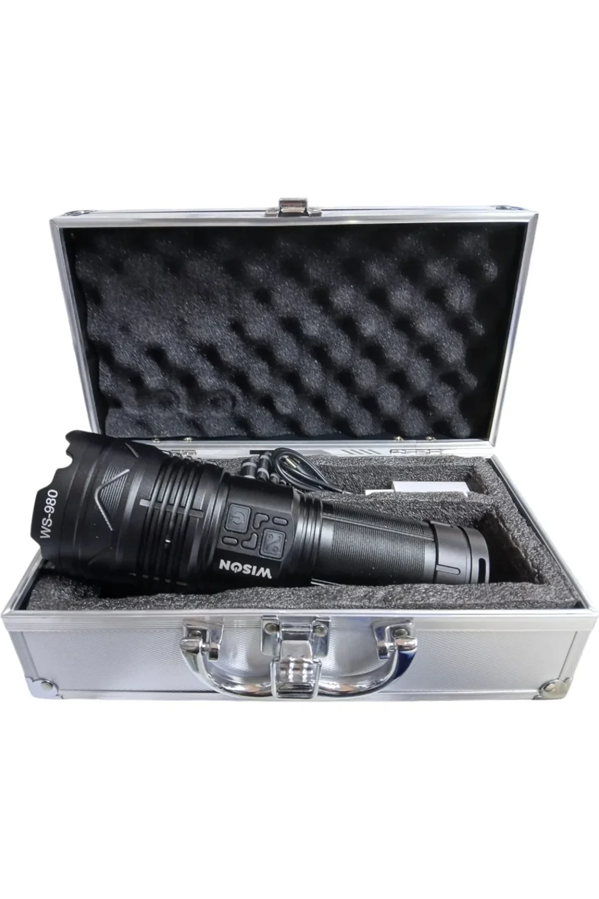 Profesyonel Zoomlu El Feneri | 60w – 7000 Lümen – 13.200 Mah – Type‑c – Metal Gövde (4741)