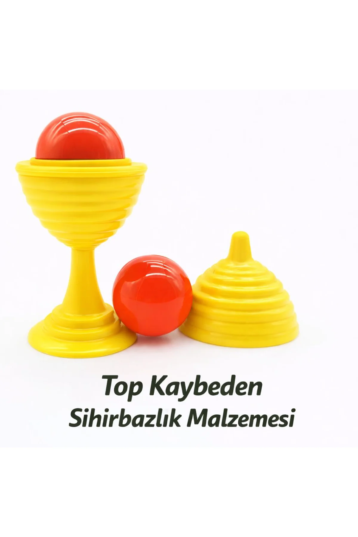 Sarı Renk Sihirli Kupa Top Kaybetme Oyunu 7 cm (4741)