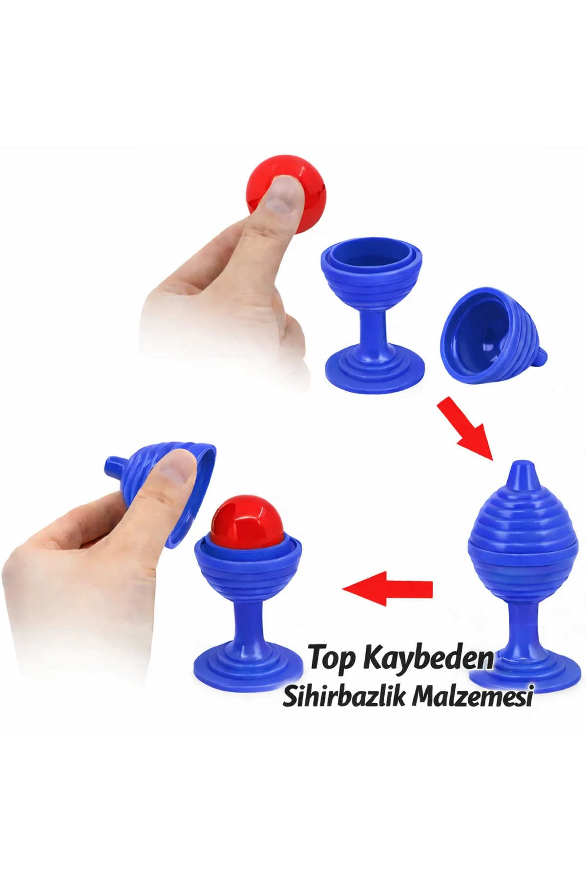 Mavi Renk Sihirli Kupa Top Kaybetme Oyunu 7 cm (4741) - Just Cheap Store Görsel 2