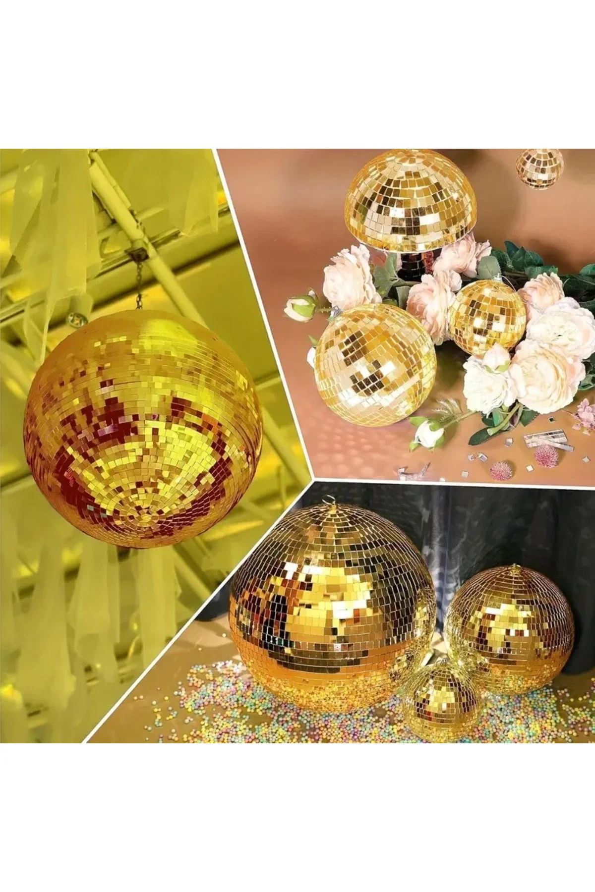 1 Metre Uzunluğunda Gold Renk Aynalı Mozaik Taşlı Dekor Bandı 4 cm x 1 mt - Just Cheap Store Görsel 3