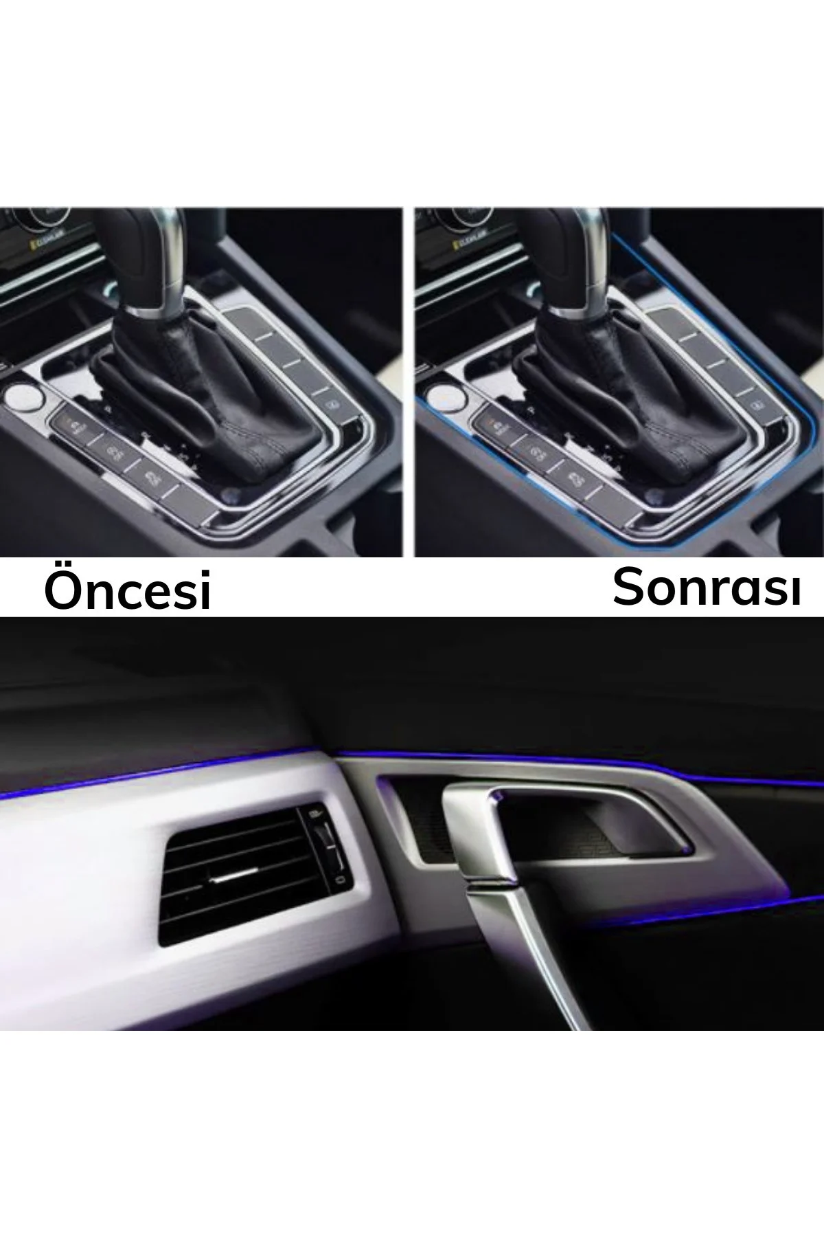 Mavi Araba Oto Trim Dekorasyon Şeridi Kauçuk Elastik Kolay Kurulum 5 metre Şerit Bant (4741) - Just Cheap Store Görsel 3