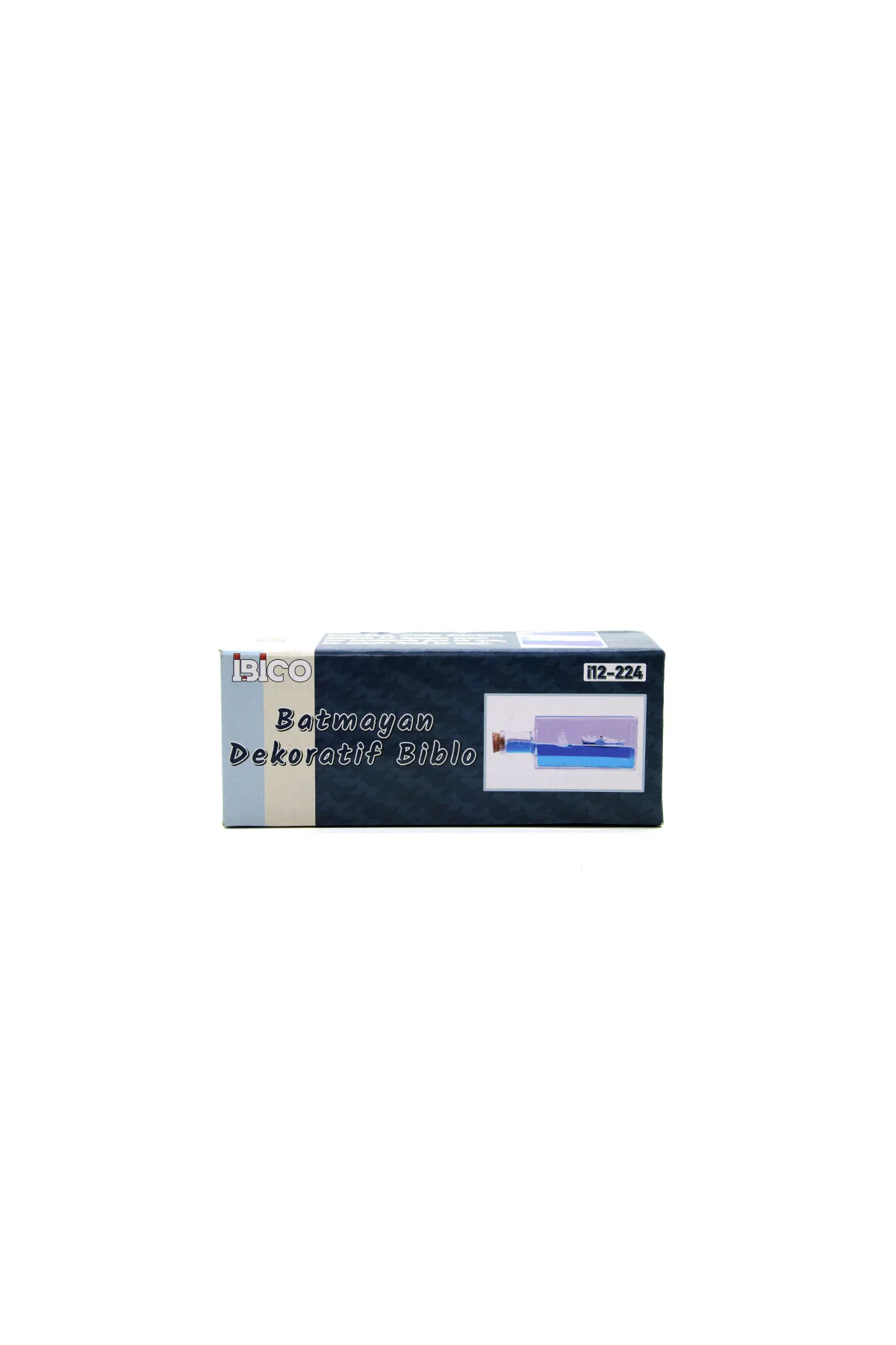 MAVİ SU GEMİ - ADA DİKDÖRTGEN MİKA ŞİŞE YÜZEN BATMAYAN DEKORATİF BİBLO AKVARYUM 4.2X6.4X17CM (4741) - Just Cheap Store Görsel 3