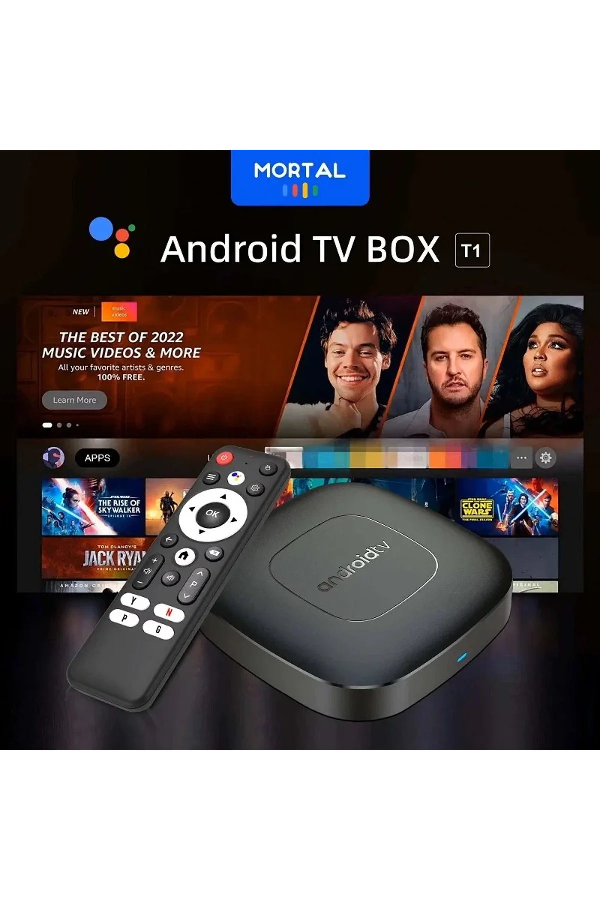 Mortal T1.Android Tv Box 2gb Ram -16 gb Hafıza Android 12 Tvbox (4741) - Just Cheap Store Görsel 3