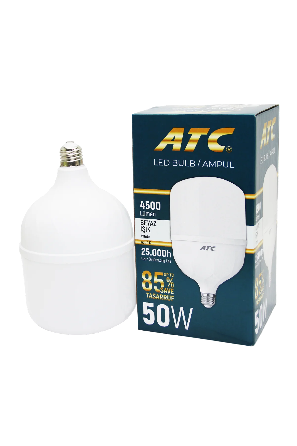 50W TORCH LED BULB AMPUL BEYAZ E27