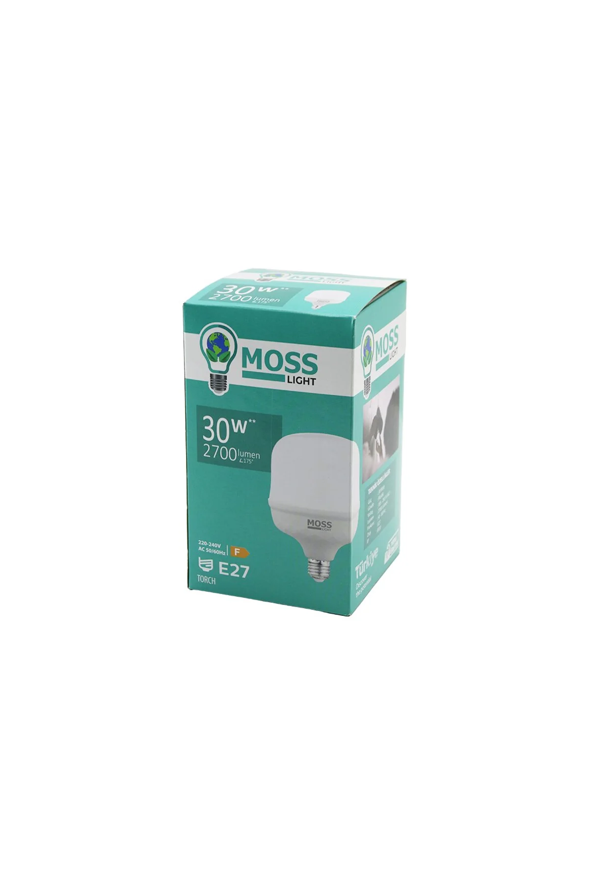 30W TORCH LED AMPUL PLASTİK E27 2700LUMEN L175° 5000 SAAT ÖMÜR IP20 185-265V AC MS-3097 (4741)