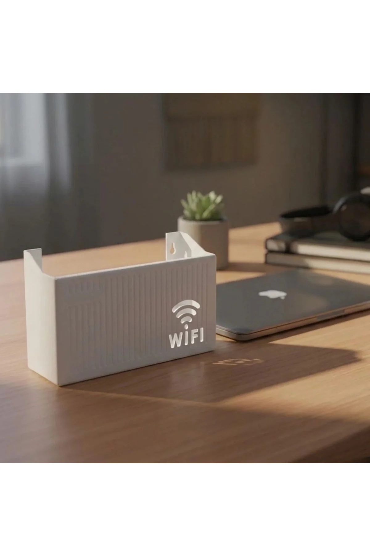 Duvar Tipi Wi-Fi Modem Saklama Kutusu(Beyaz) – Kablo Düzenleyici Router Raf Organizer (4741) - Just Cheap Store Görsel 3