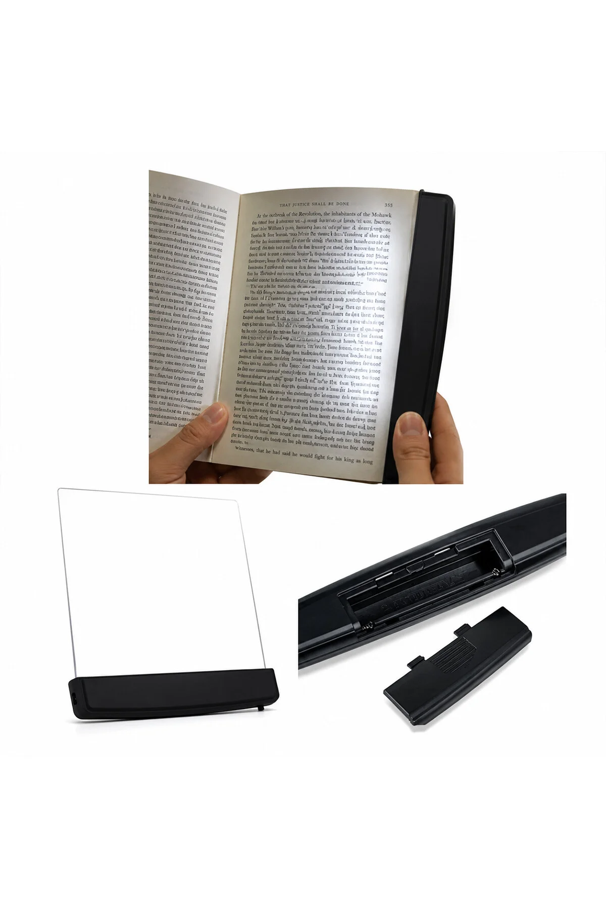 LIGHT PANEL KİTAP SAYFA AYDINLATMA LED PANELİ KİTAP OKUMA PİLLİ 15X17CM İ10-027 (4741) - Just Cheap Store Görsel 2