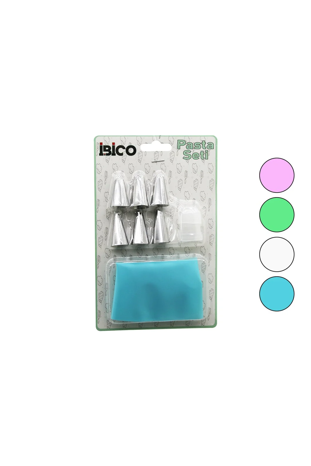 8PCS PASTA SÜSLEME SETİ 1AD-KREMA TORBASI - 6AD-METAL + 1AD-PLASTİK UÇ (4741)