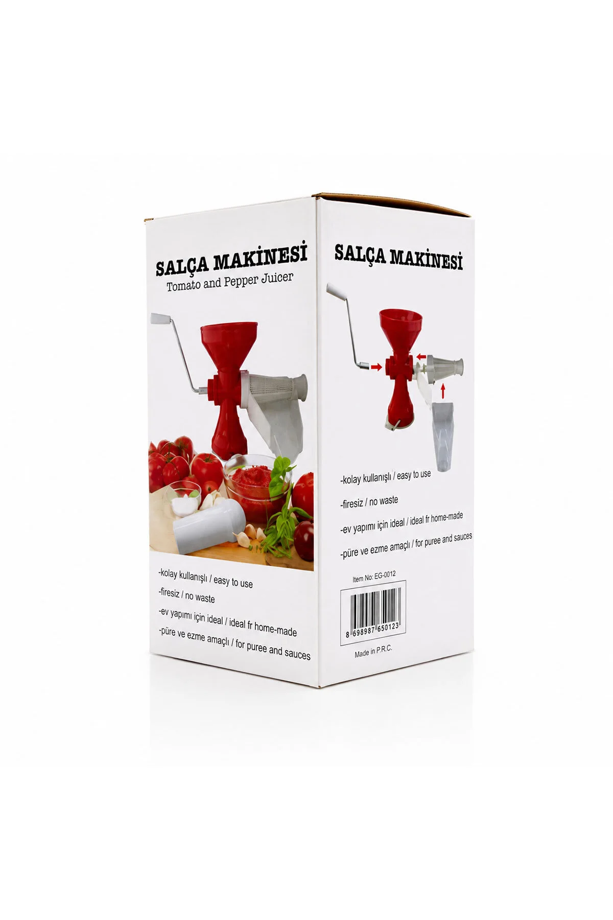 PLASTİK SÜZGEÇLİ - HAZNELİ SALÇA MAKİNESİ METAL KOLLU EV YAPIMI FİRESİZ PRATİK KULLANIM BRKT-312007 - Just Cheap Store Görsel 4