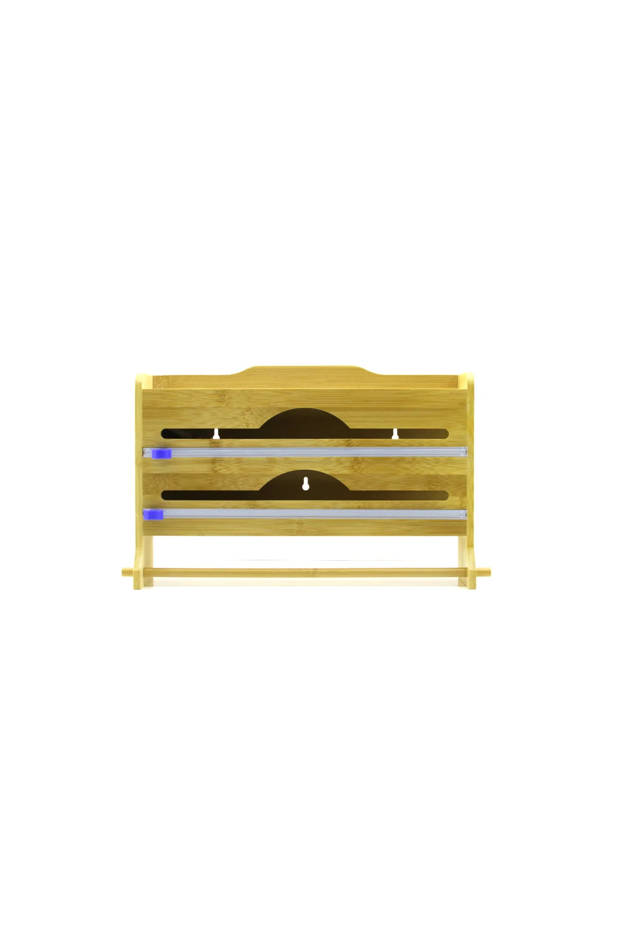 2IN1 = 2 STREÇLİK - 1 KAĞIT HAVLULUK AHŞAP BAMBU STREÇLİK - FOLYOLUK - HAVLULUK KESİCİ BIÇAK KANALLI - Just Cheap Store Görsel 3