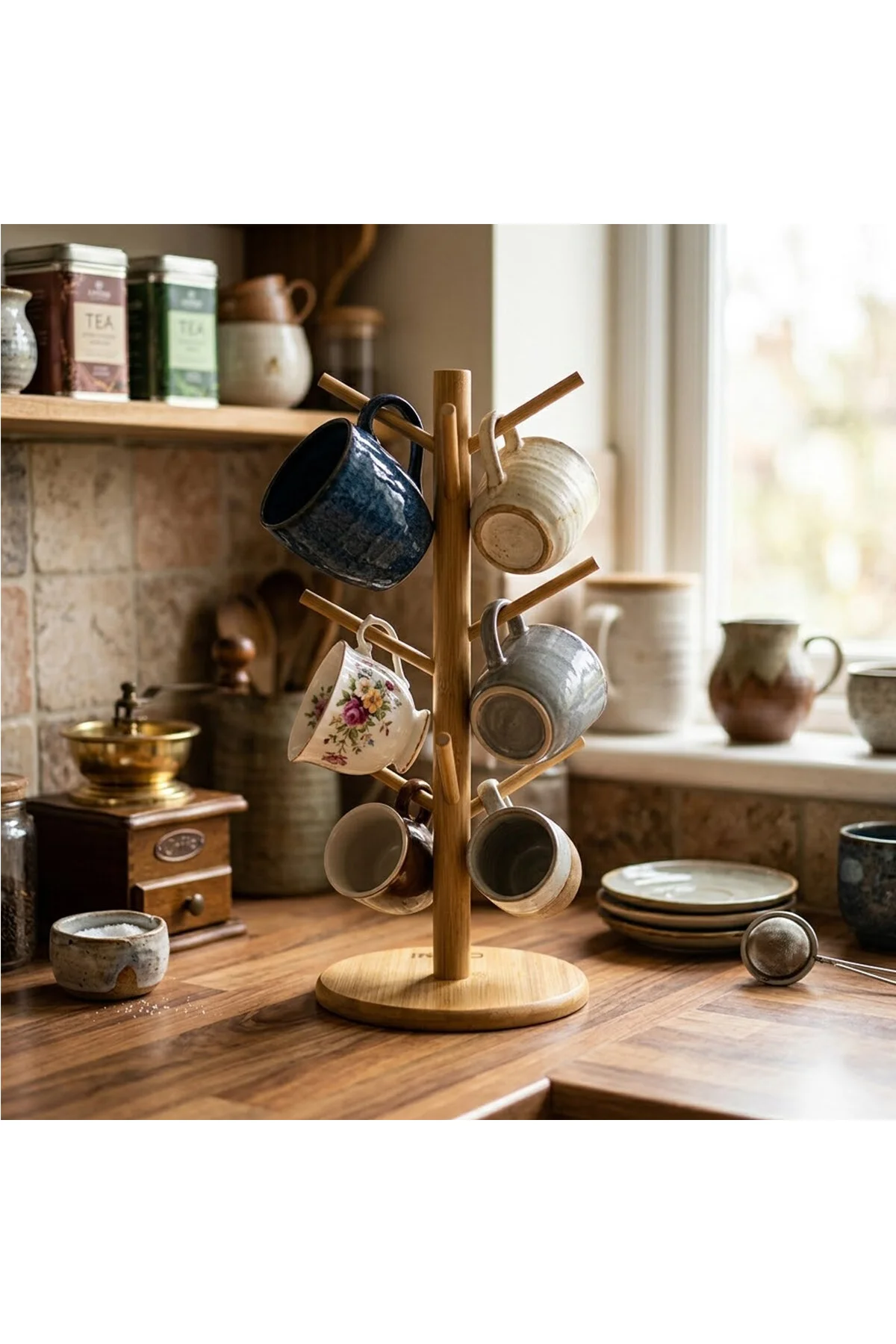 MİX ALTLIK =YUVARLAK - KARE BARDAK - FİNCAN ASACAK BAMBU - AHŞAP 35CM (4741) - Just Cheap Store Görsel 2