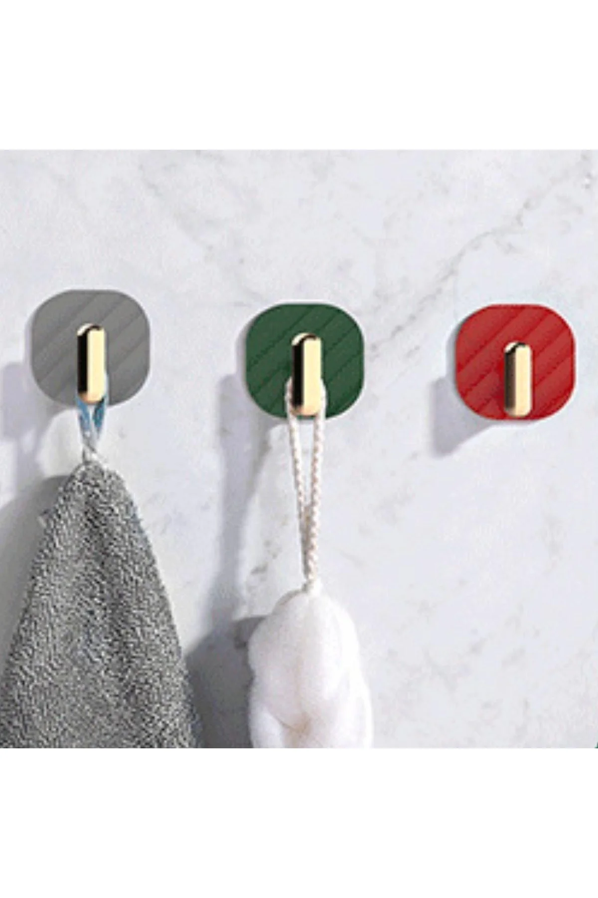 2li Yapışkanlı Retro Askılık Dolap Kapak Kulpu Yeşil (4741) - Just Cheap Store Görsel 5