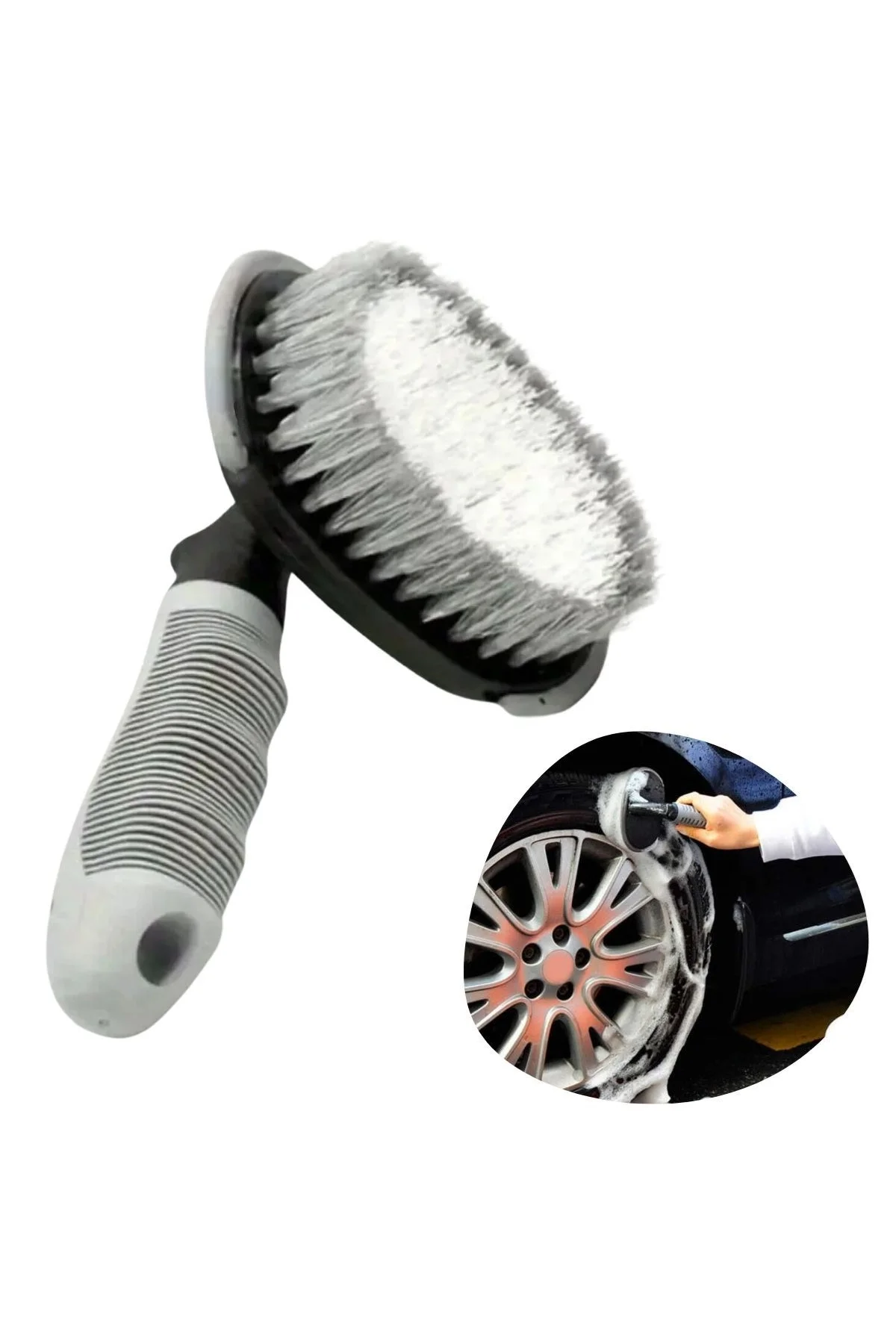 Çok Amaçlı Araç Temizlik Fırçası – Oto İç ve Dış Yüzeyler, Koltuk, Halı, Torpido ve Jant İçin Ergono