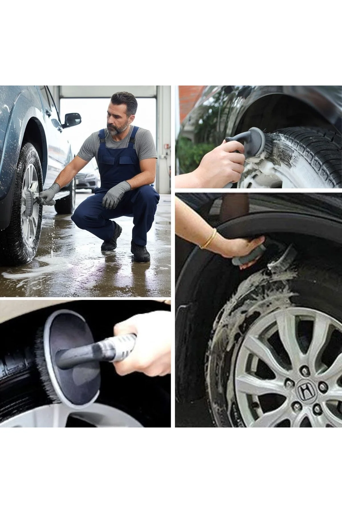 Çok Amaçlı Araç Temizlik Fırçası – Oto İç ve Dış Yüzeyler, Koltuk, Halı, Torpido ve Jant İçin Ergono - Just Cheap Store Görsel 4