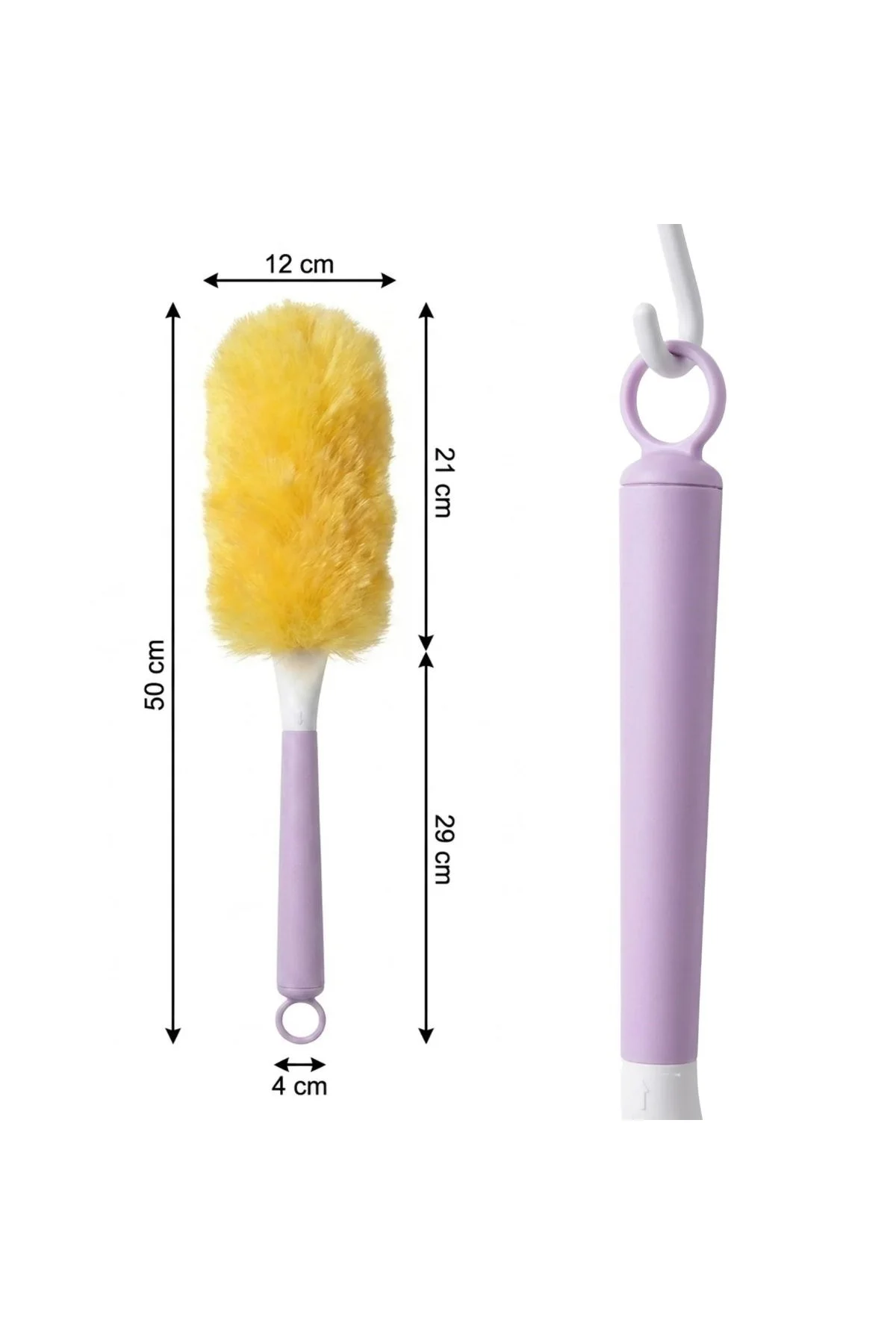 Plastik Saplı Toz Alma Fırçası – Yıkanabilir Tüylü Temizlik Aparatı (4741) - Just Cheap Store Görsel 5