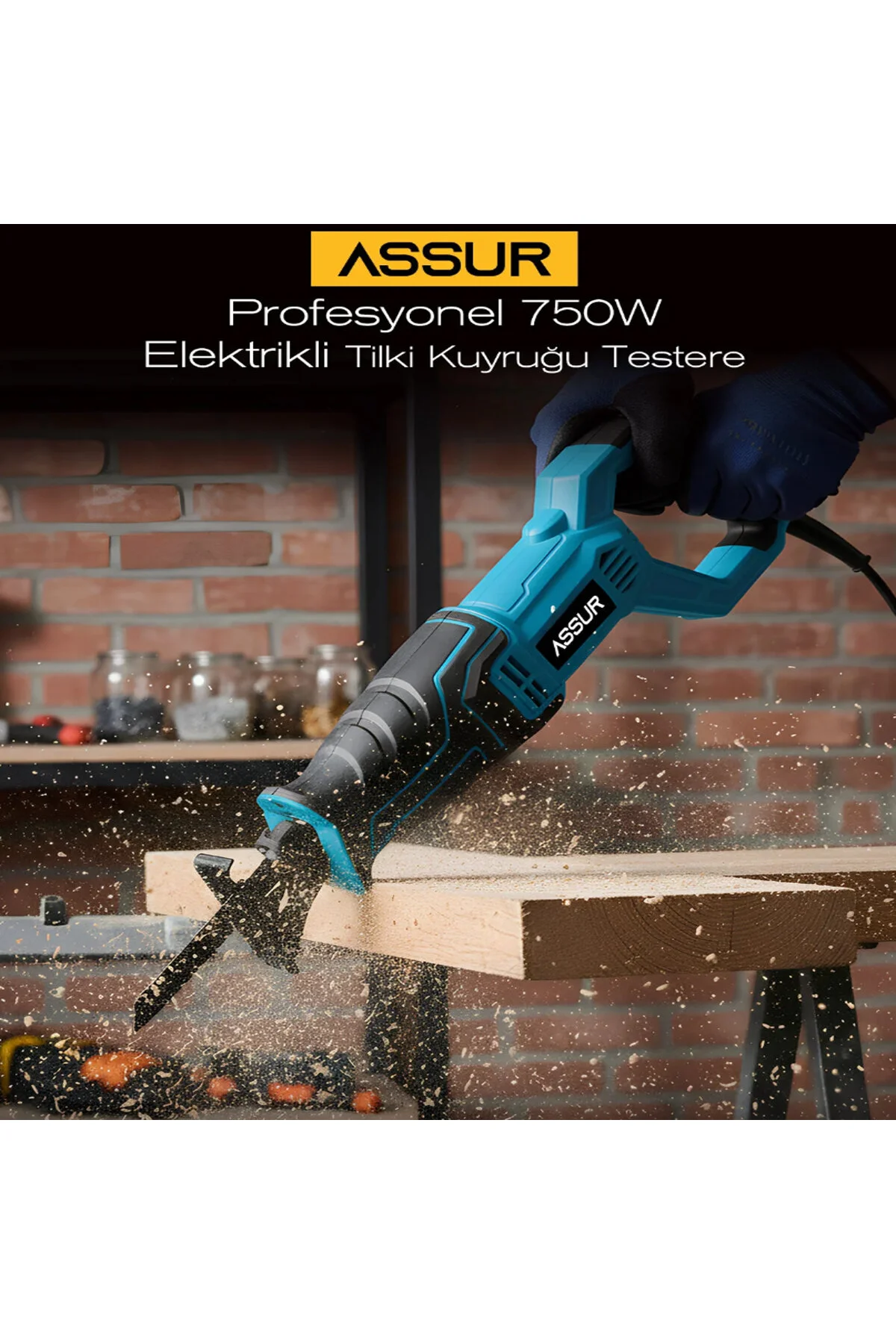 MAVİ TİLKİ KUYRUĞU ELEKTRİKLİ TESTERE 230V 0-2800 RPM ASR-615 (4741) - Just Cheap Store Görsel 2