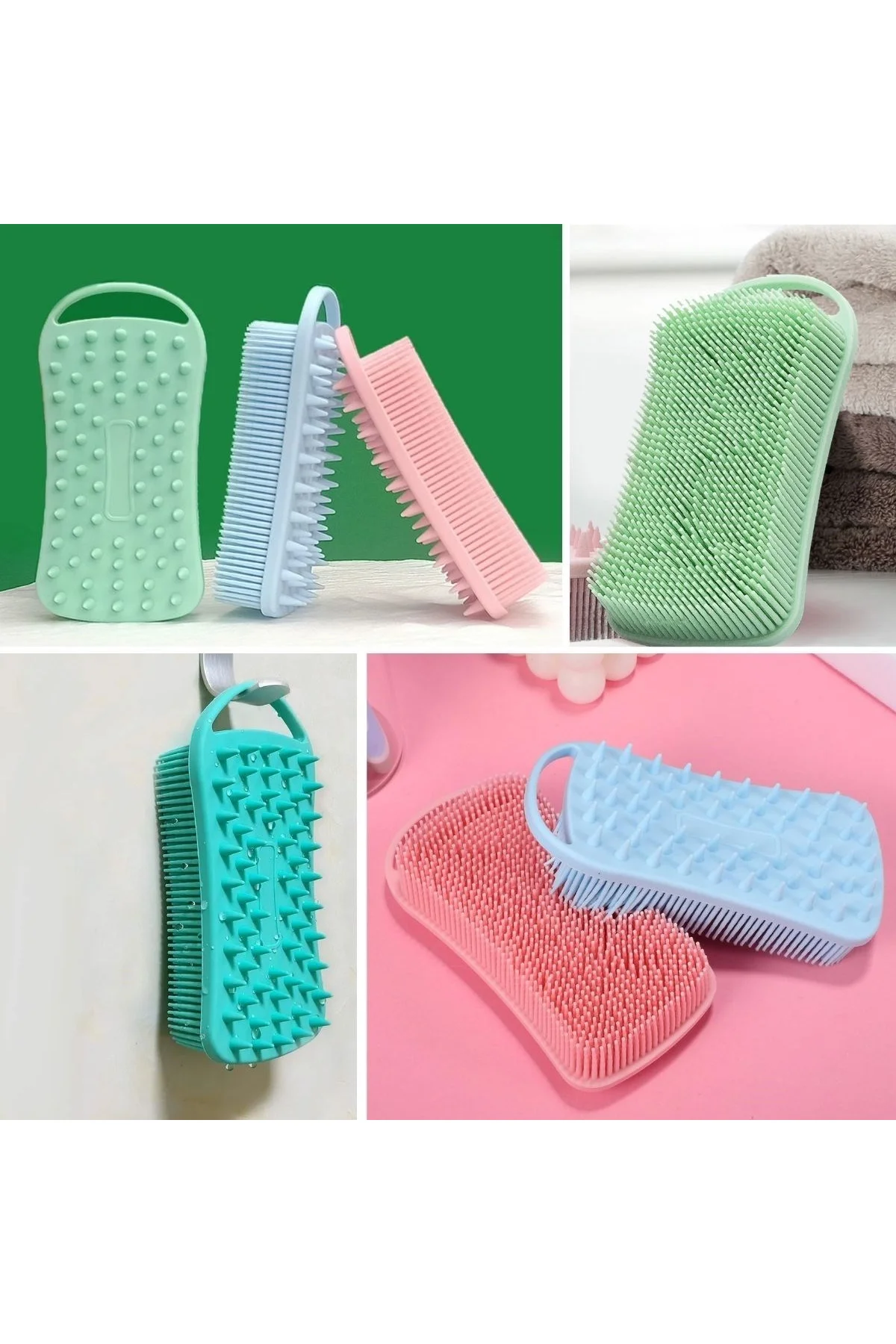 Kendiliğinden Askılı Peeling ve Masaj Etkili Silikon Banyo Vücut Fırçası - Just Cheap Store Görsel 3