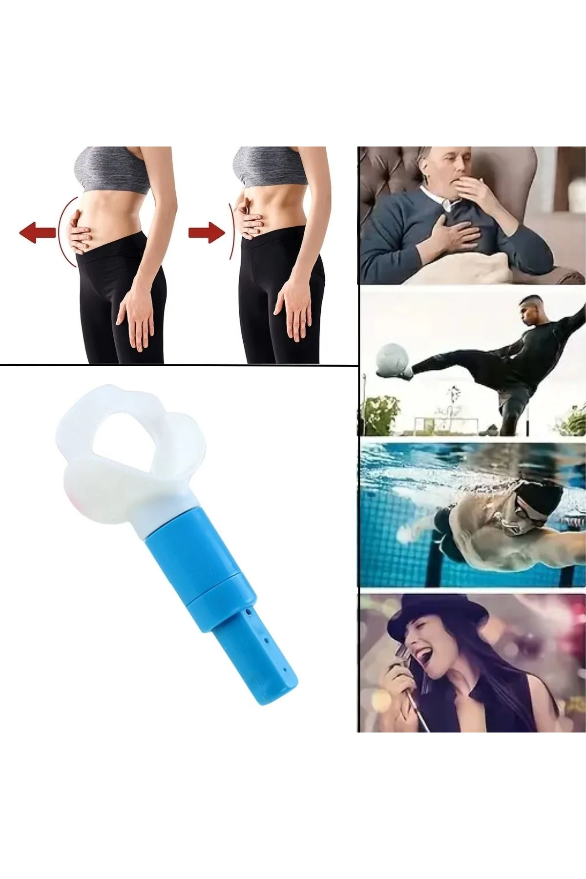 Taşınabilir Karın Kası Çalıştırıcı Solunum Egzersiz Eğitmeni Nefes Egzersiz Aparatı - Just Cheap Store Görsel 3