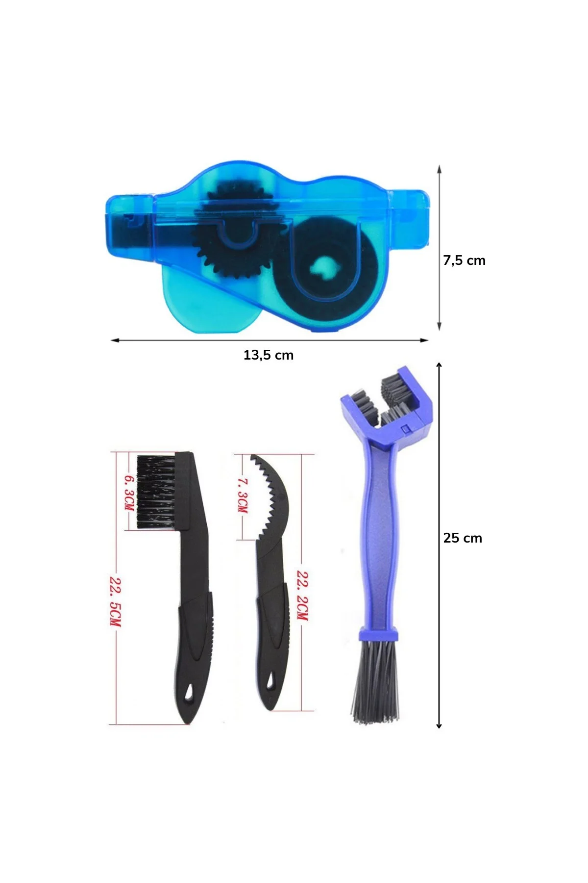 Bisiklet Zincir Dişlisi Koruyucu Pas Sökücü Temizleme Fırçası Aparatı Bakım Seti 4 Parça (4741) - Just Cheap Store Görsel 5