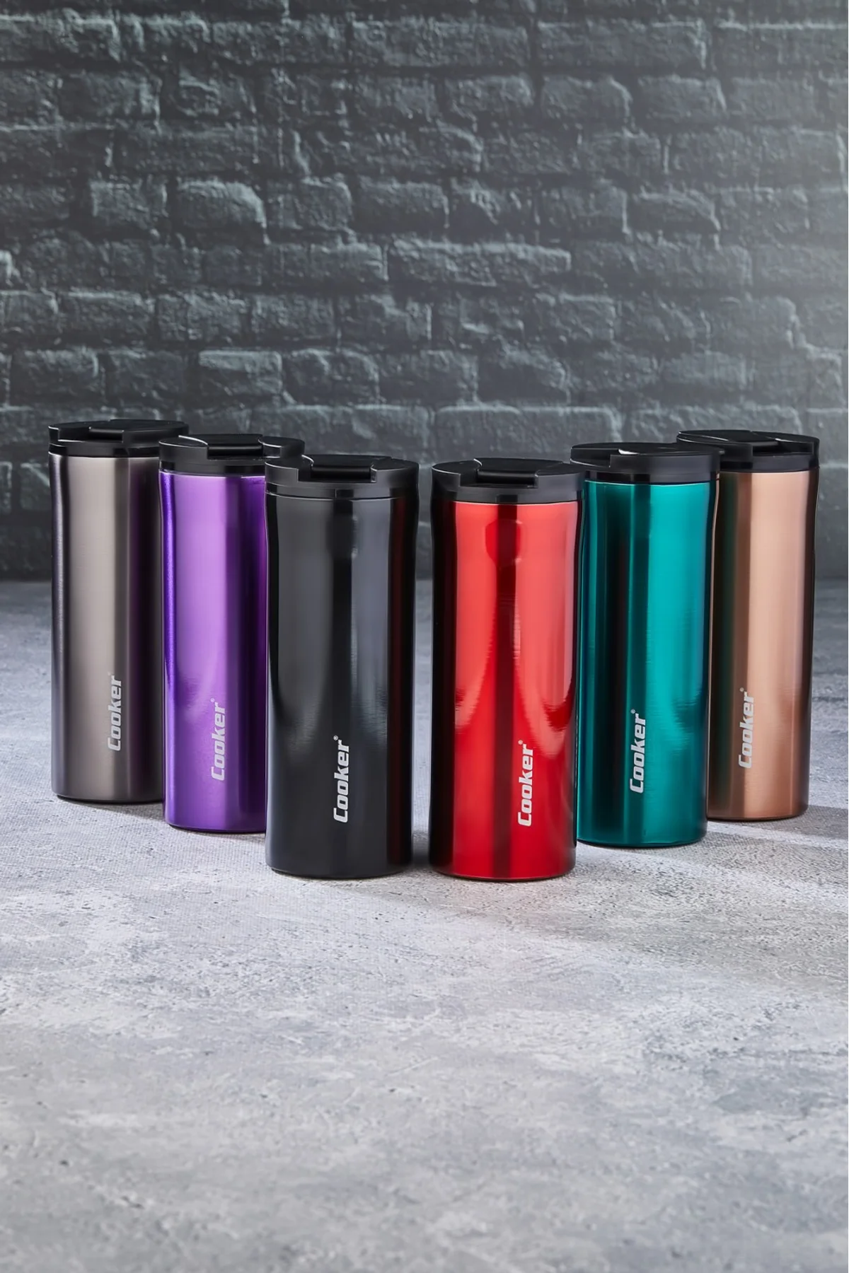 CKR-2041 400ML UZUN RENKLİ ÇELİK TERMOS BARDAK (4741)