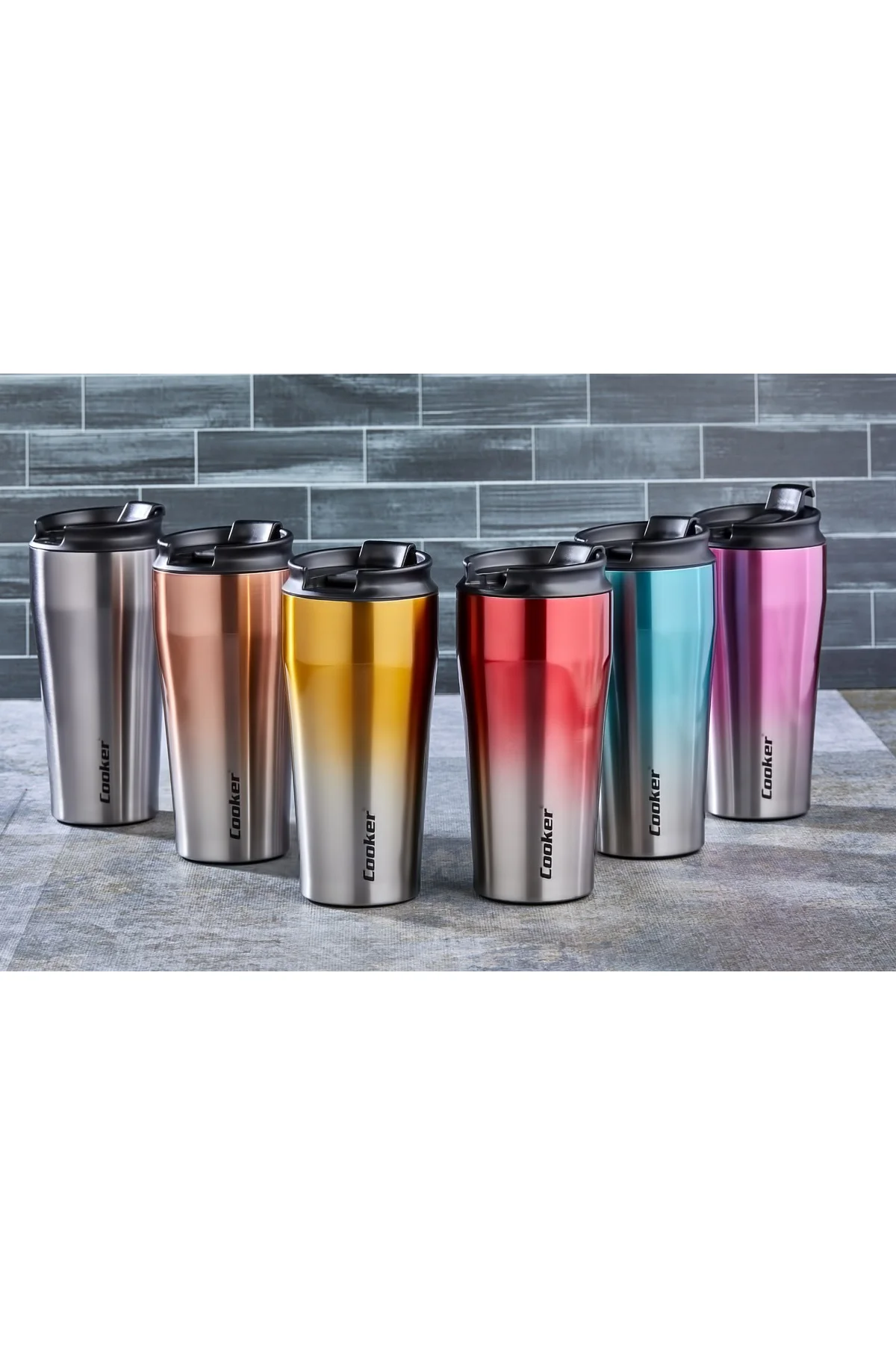 CKR-2049 400ML.ÇELİK MUG TERMOS BARDAK ÇİFT RENK (4741)
