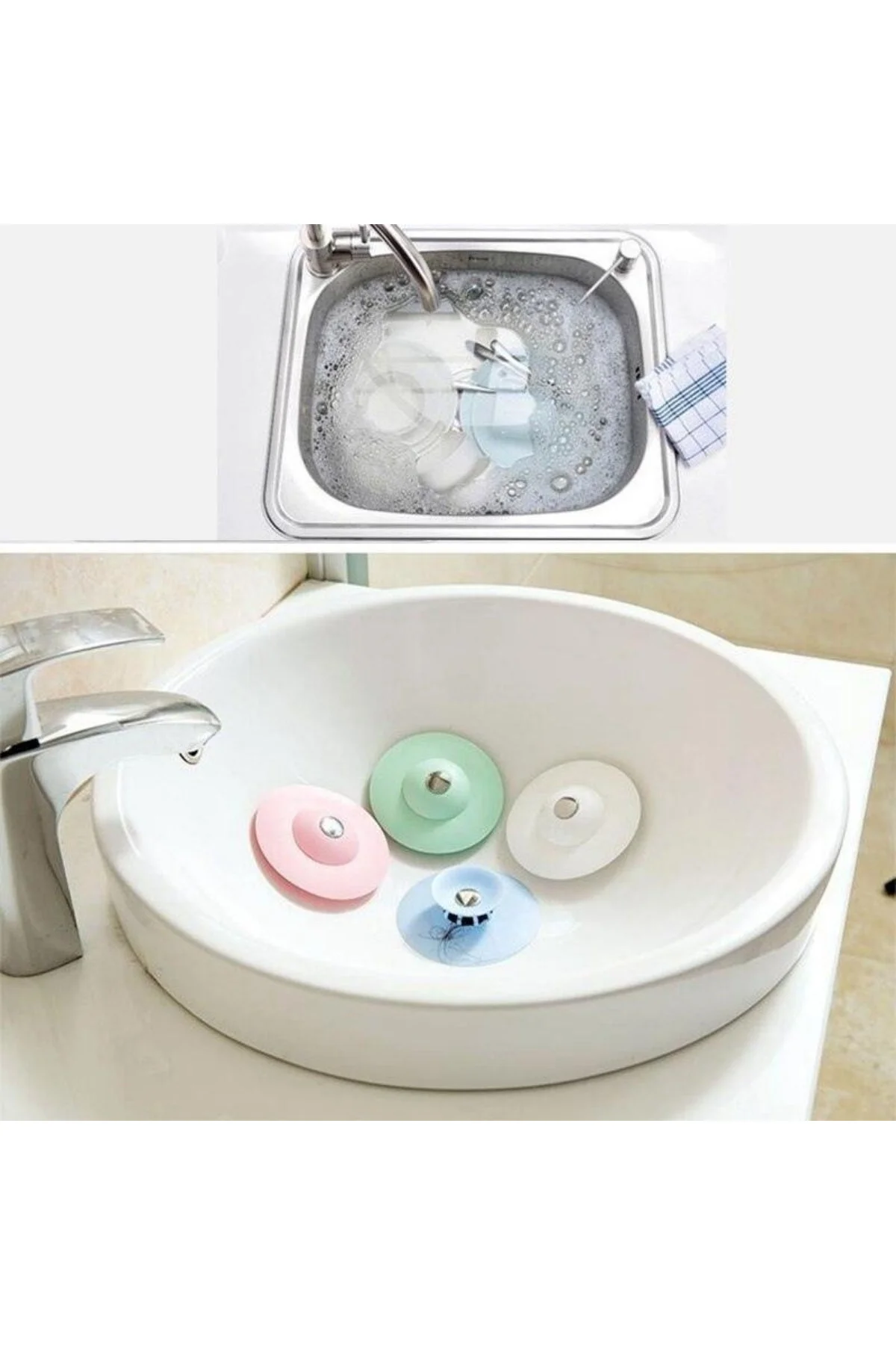 Silikon Malzeme Banyo Mutfak Gider Evye Lavabo İçine Çöp Tıpası Kaydırmaz Süzgeç Çeşitleri Modelleri - Just Cheap Store Görsel 3