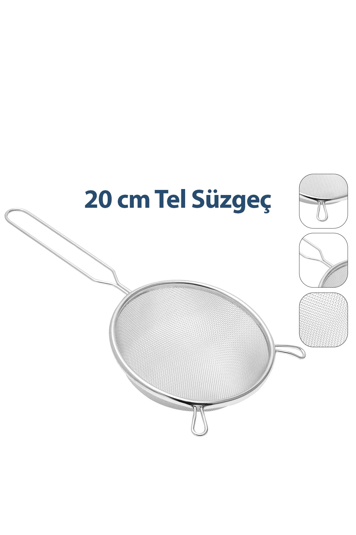 20CM TEL SÜZGEÇ METAL SAPLI KULAKLI (4741)