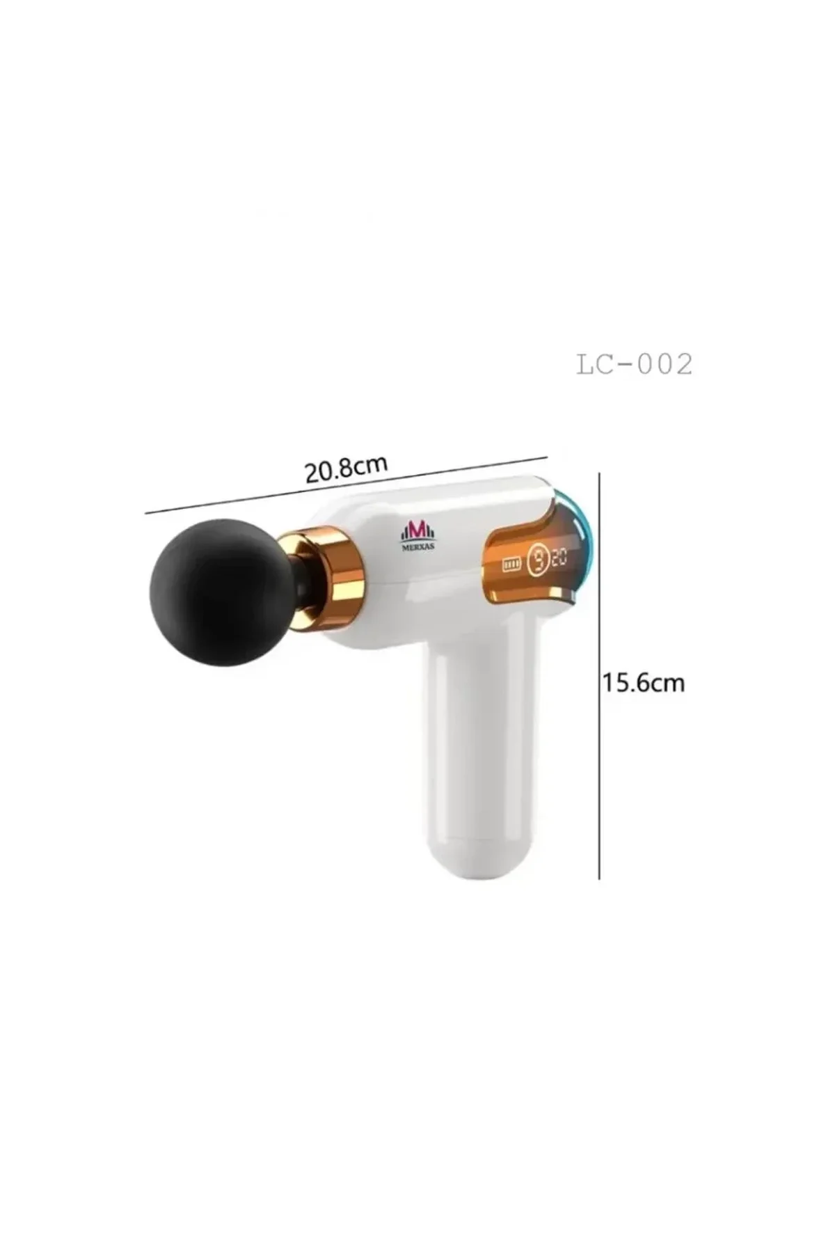 Yeni Nesil Darbeli Titreşimli Şarjlı Sporcu Masaj Tabancası 4 Başlıklı LC-002 (4741) - Just Cheap Store Görsel 5